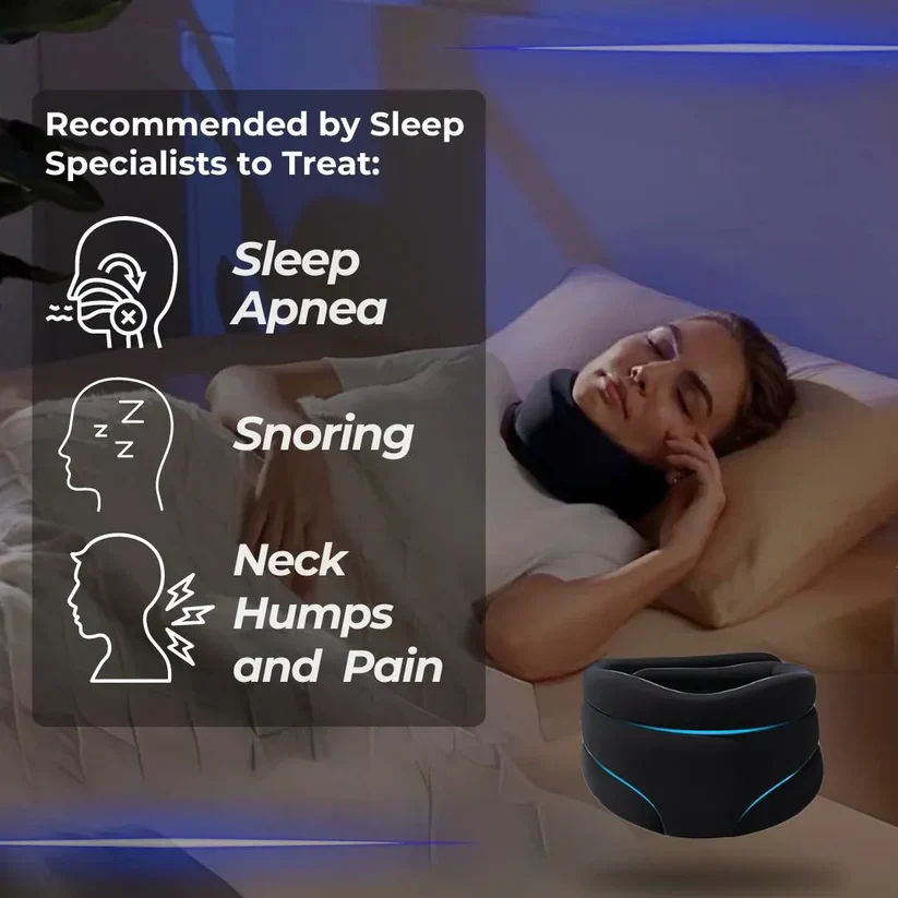 Anti Snoring Neck Pillow Ergonomic Cervical Sleep Support - Image 4
