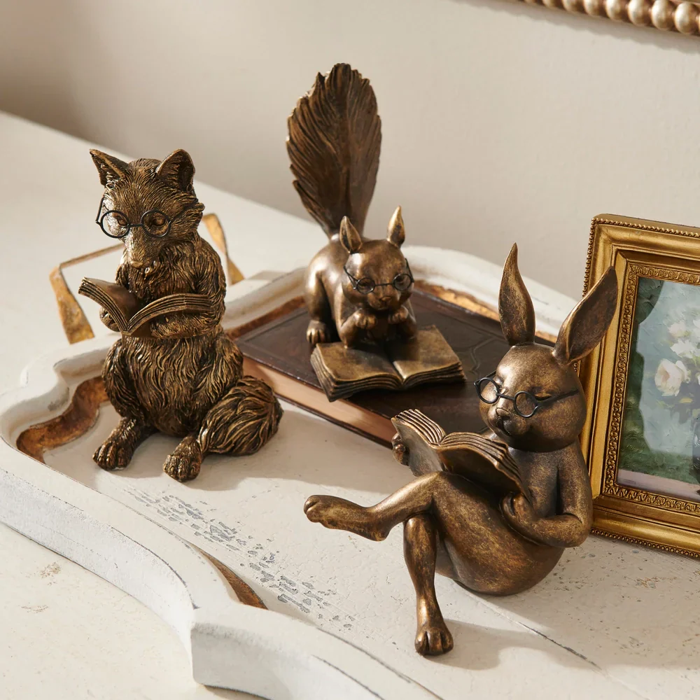 ANTIQUE GOLD READING FOREST FRIENDS - Image 2
