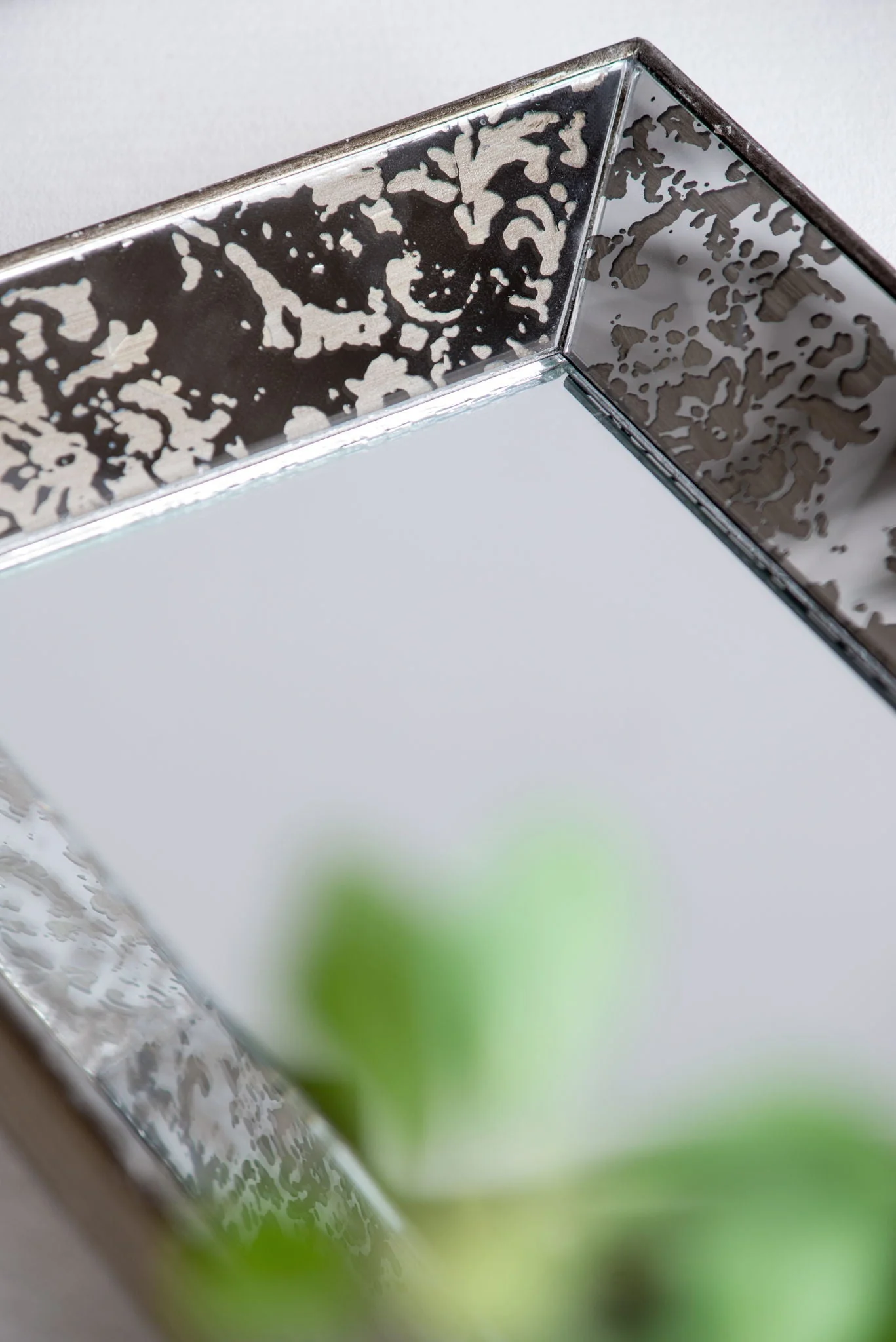 Antique Rectangle Mirror with Floral Accents - Image 11