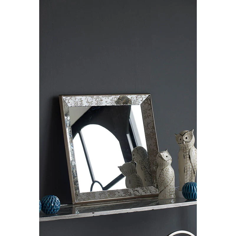 Antique Rectangle Mirror with Floral Accents - Image 16