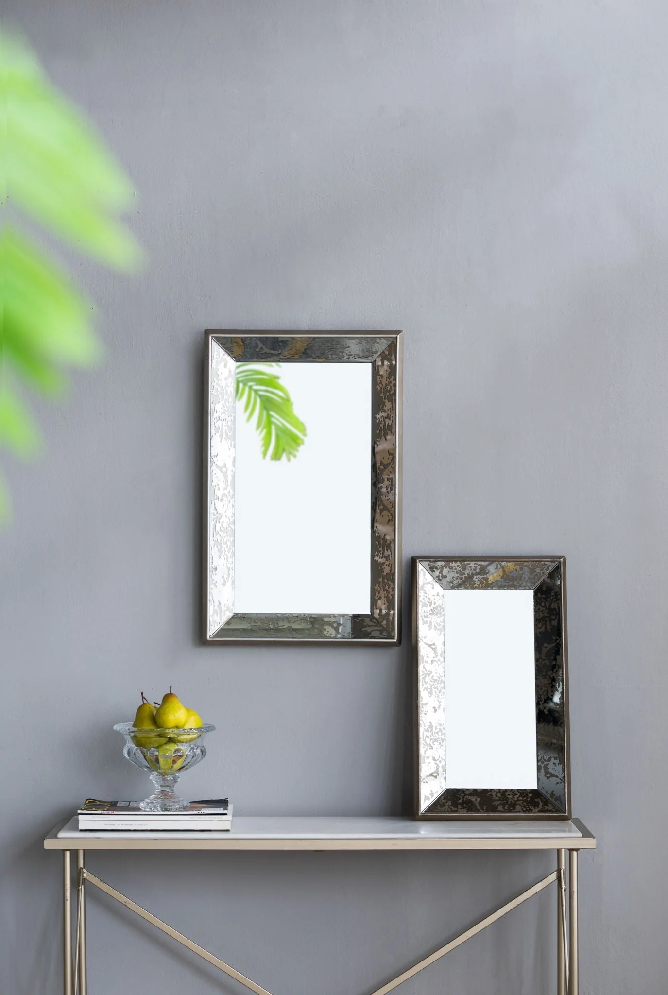 Antique Rectangle Mirror with Floral Accents - Image 18