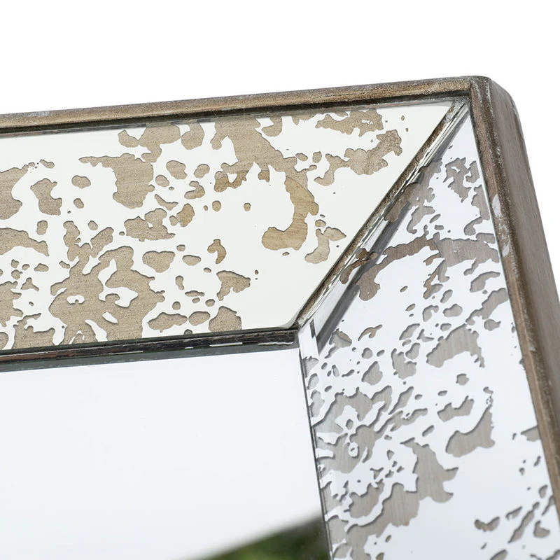 Antique Rectangle Mirror with Floral Accents - Image 23