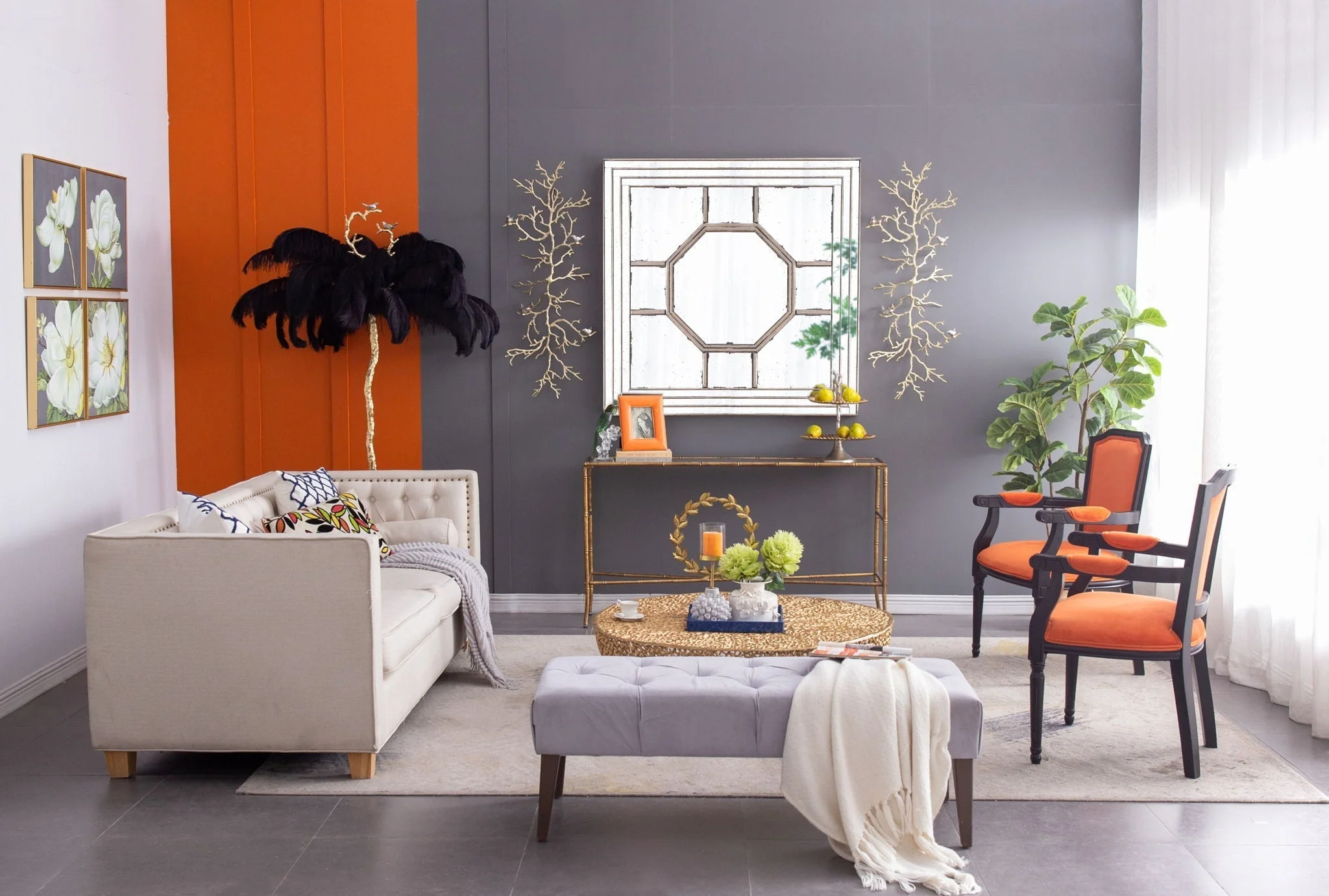 Antique Style Decorative Square Wall Mirror with Mirrored Frame - Image 10