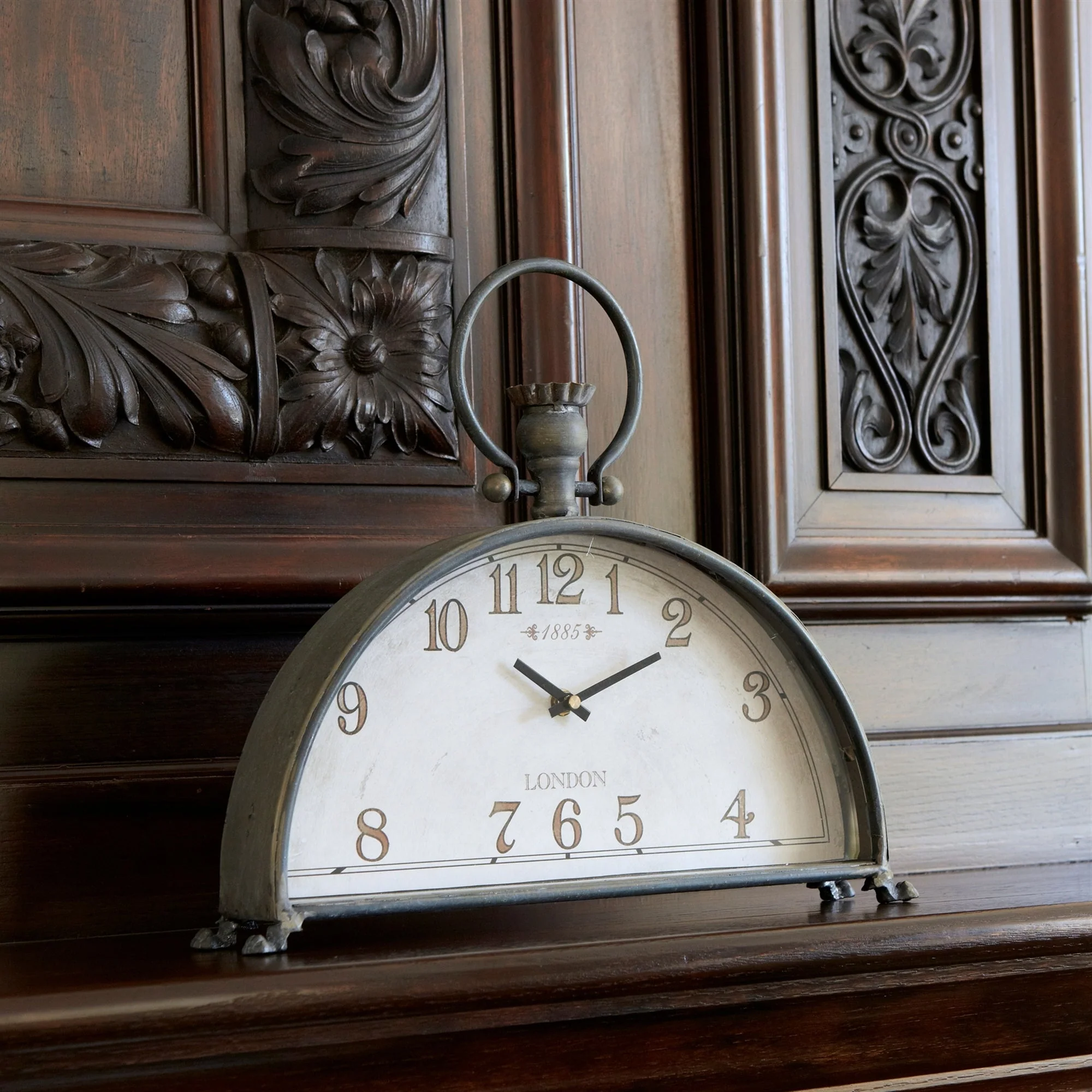 Antique Style Mantle Clock 15"L - Image 2