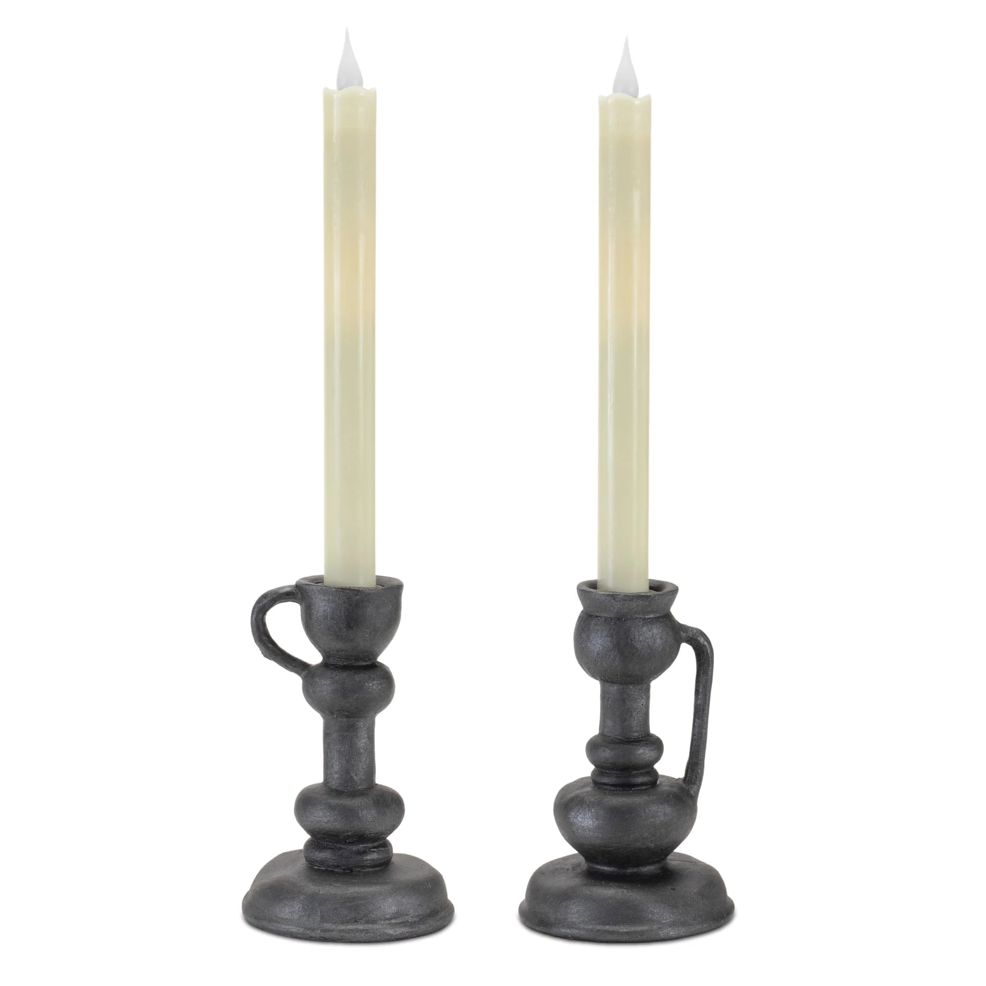 Antique style taper candle holder (set of 2) - Image 2