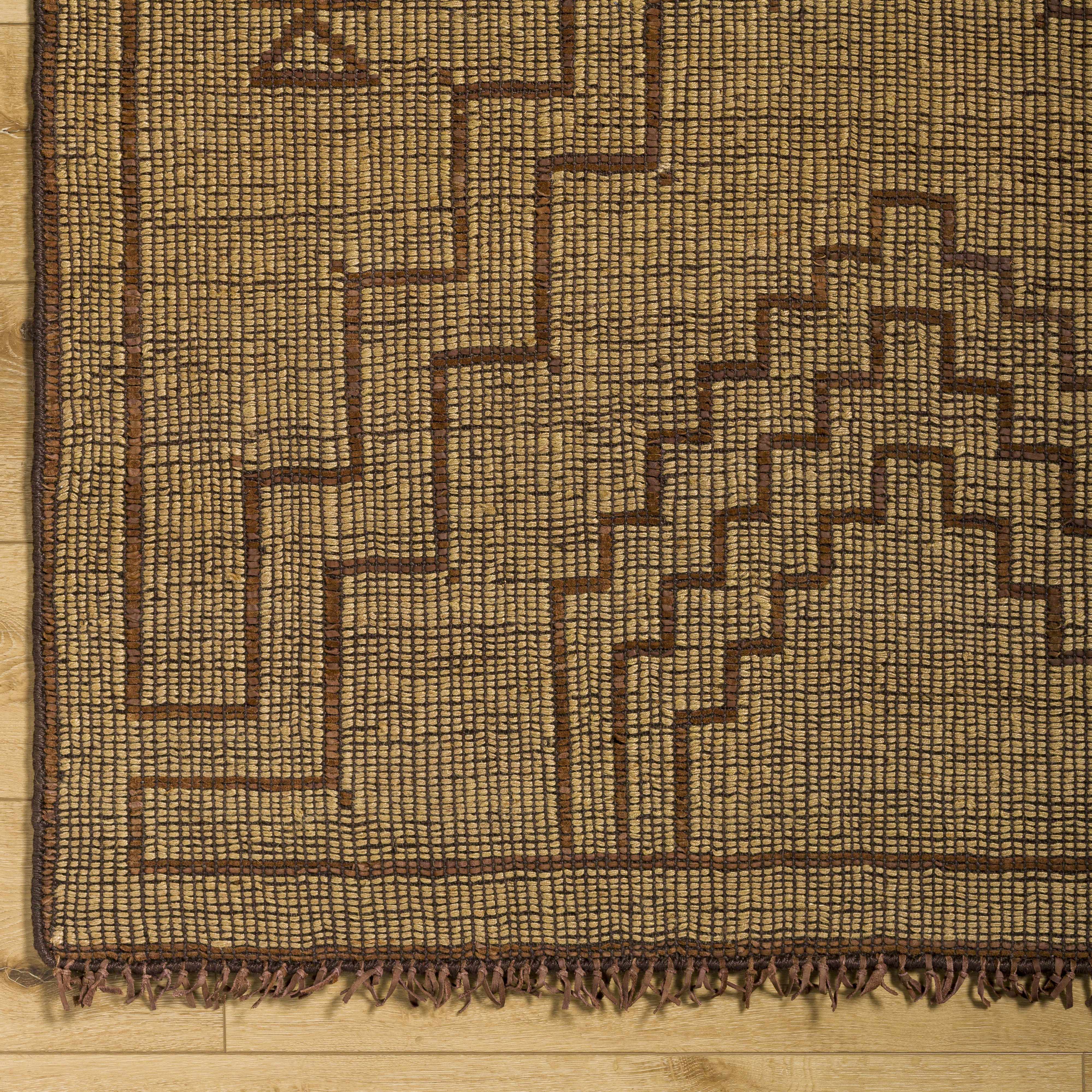 Aoko Jute & Leather Rug - Clearance - Image 7