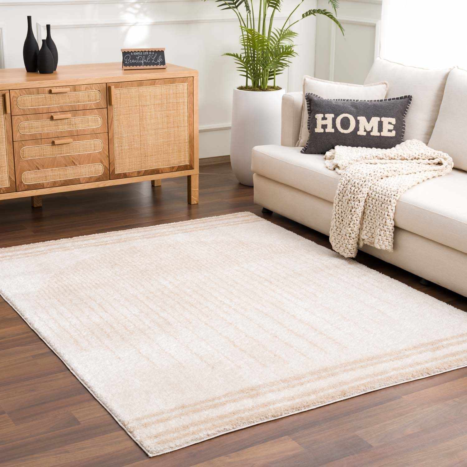 Apichu Beige Washable Area Rug - Image 2
