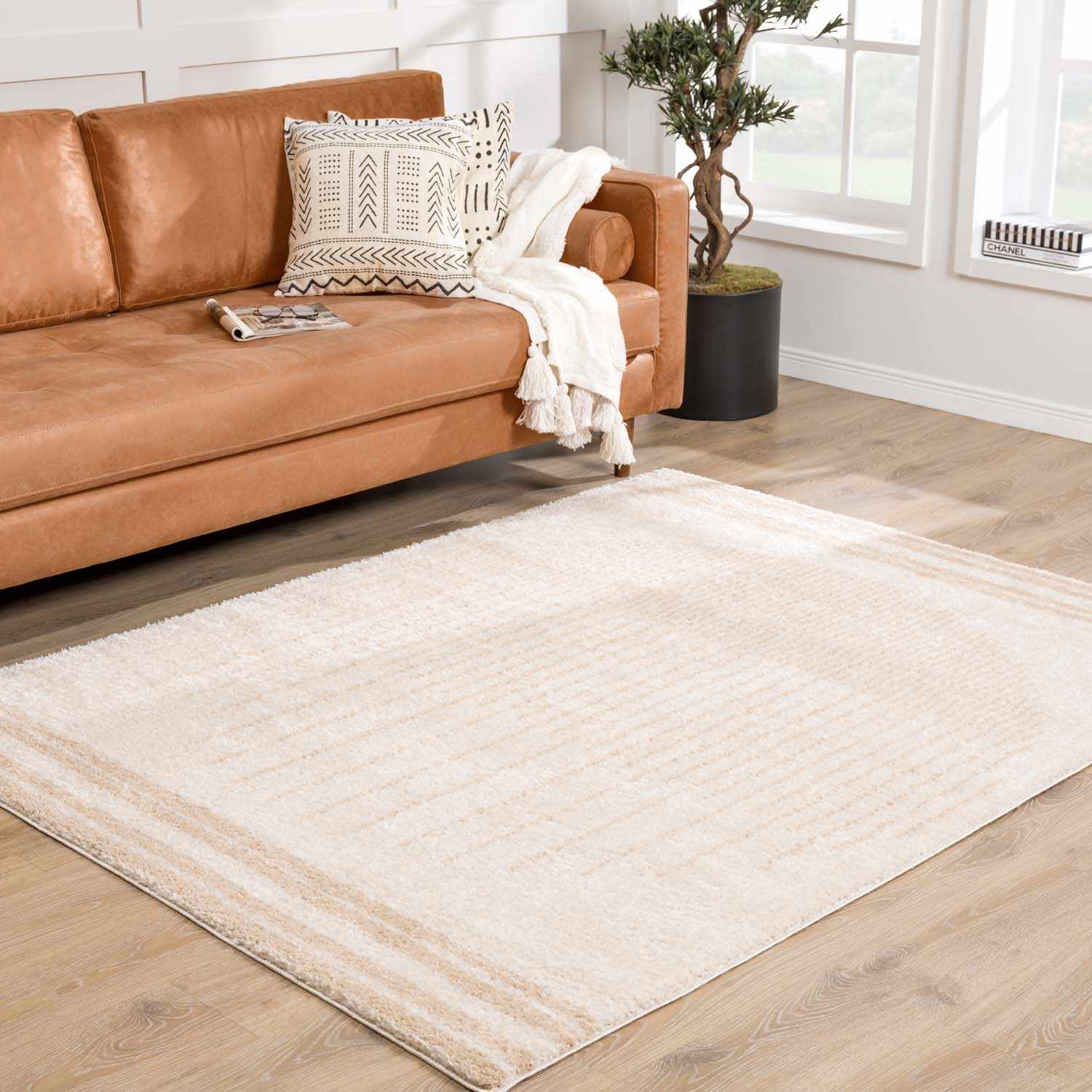 Apichu Beige Washable Area Rug - Image 3