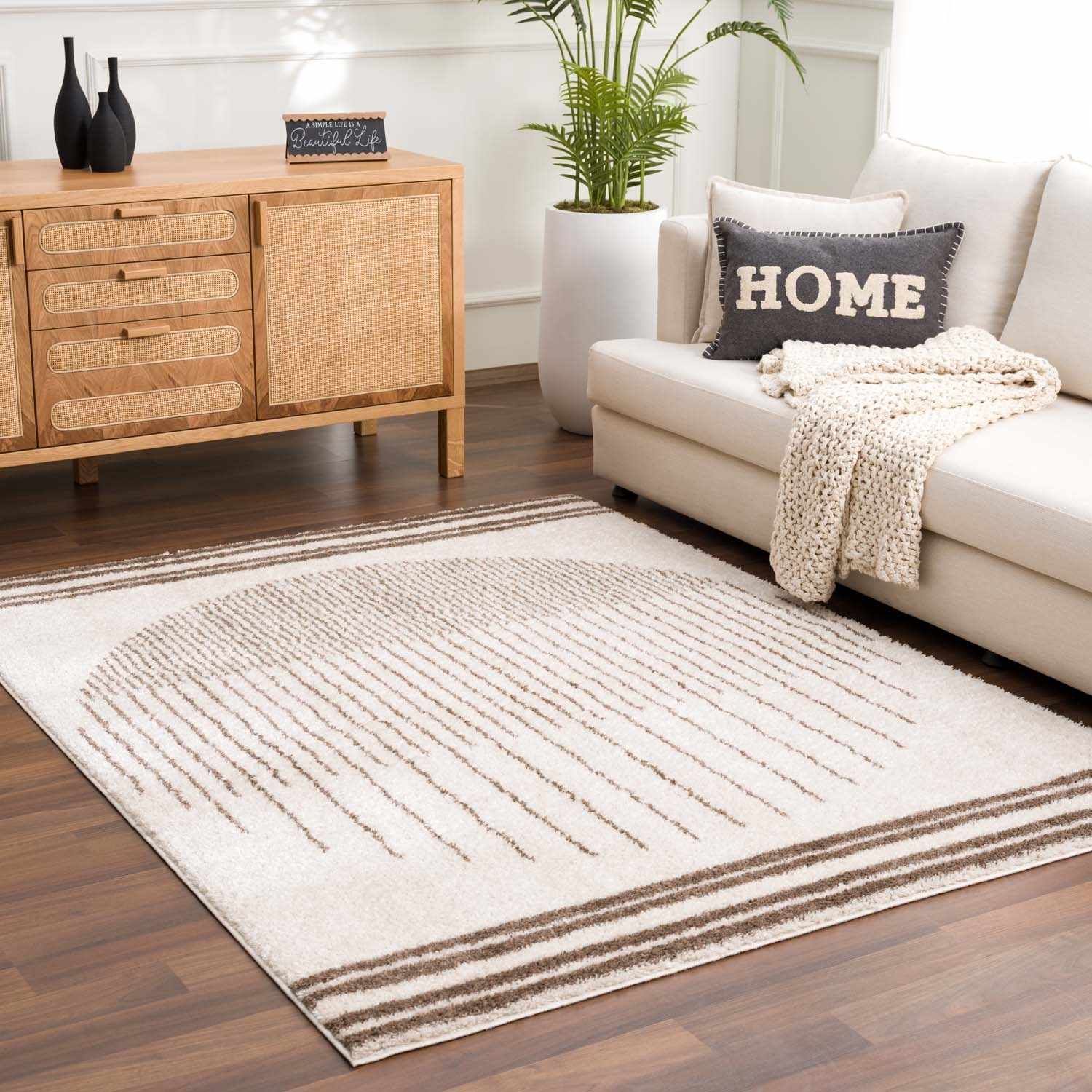 Apichu Brown Washable Area Rug - Image 3