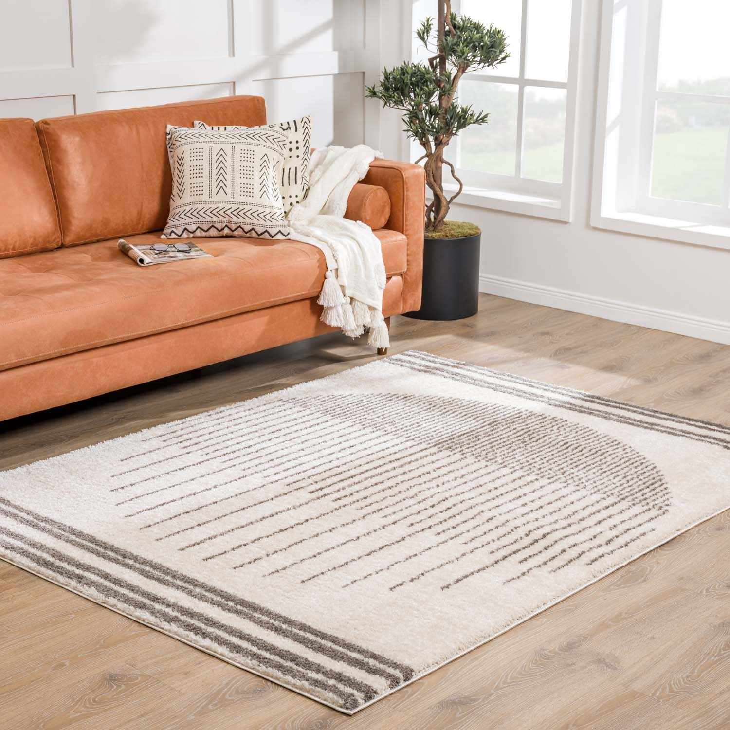 Apichu Charcoal Washable Area Rug - Image 3