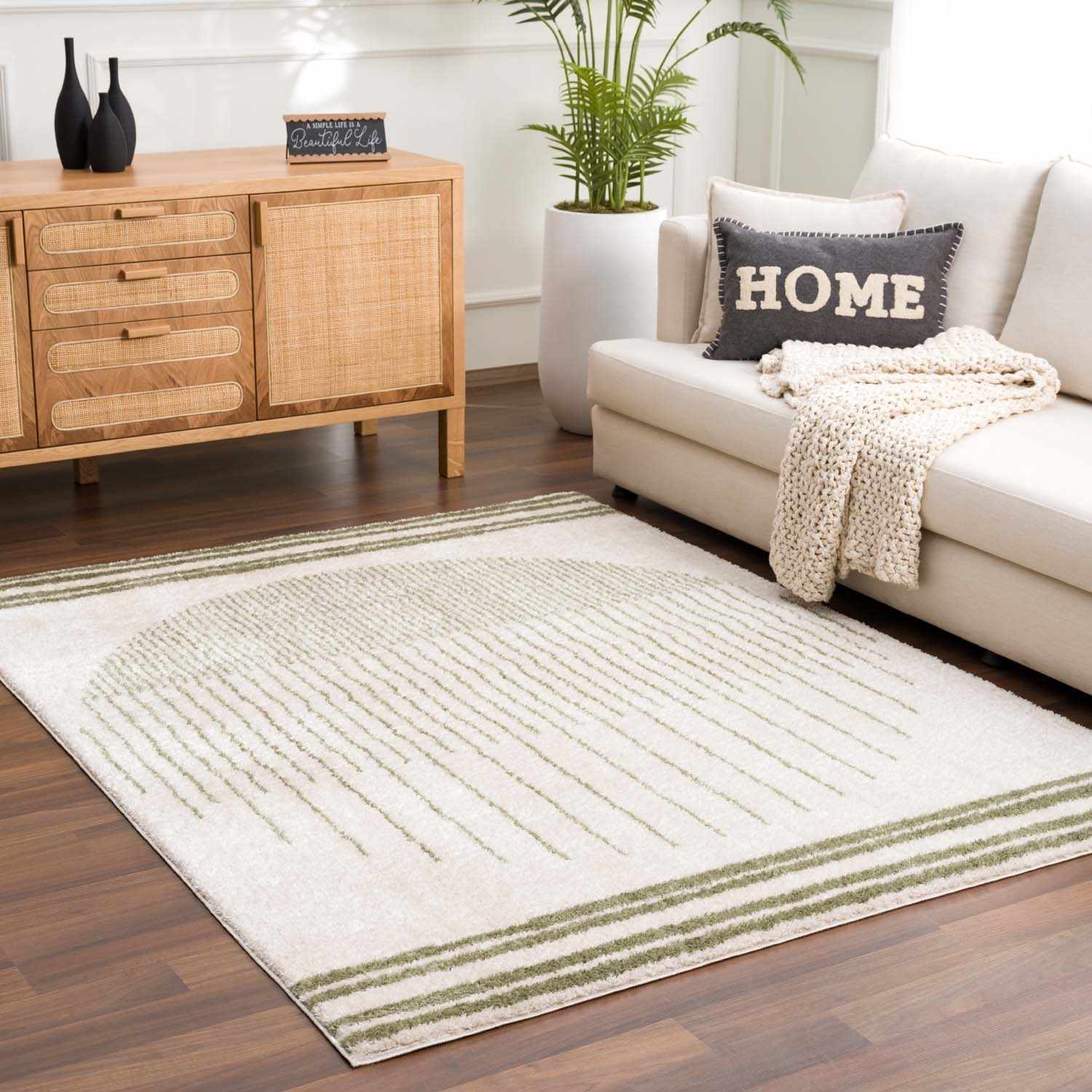 Apichu Green Washable Area Rug - Image 2