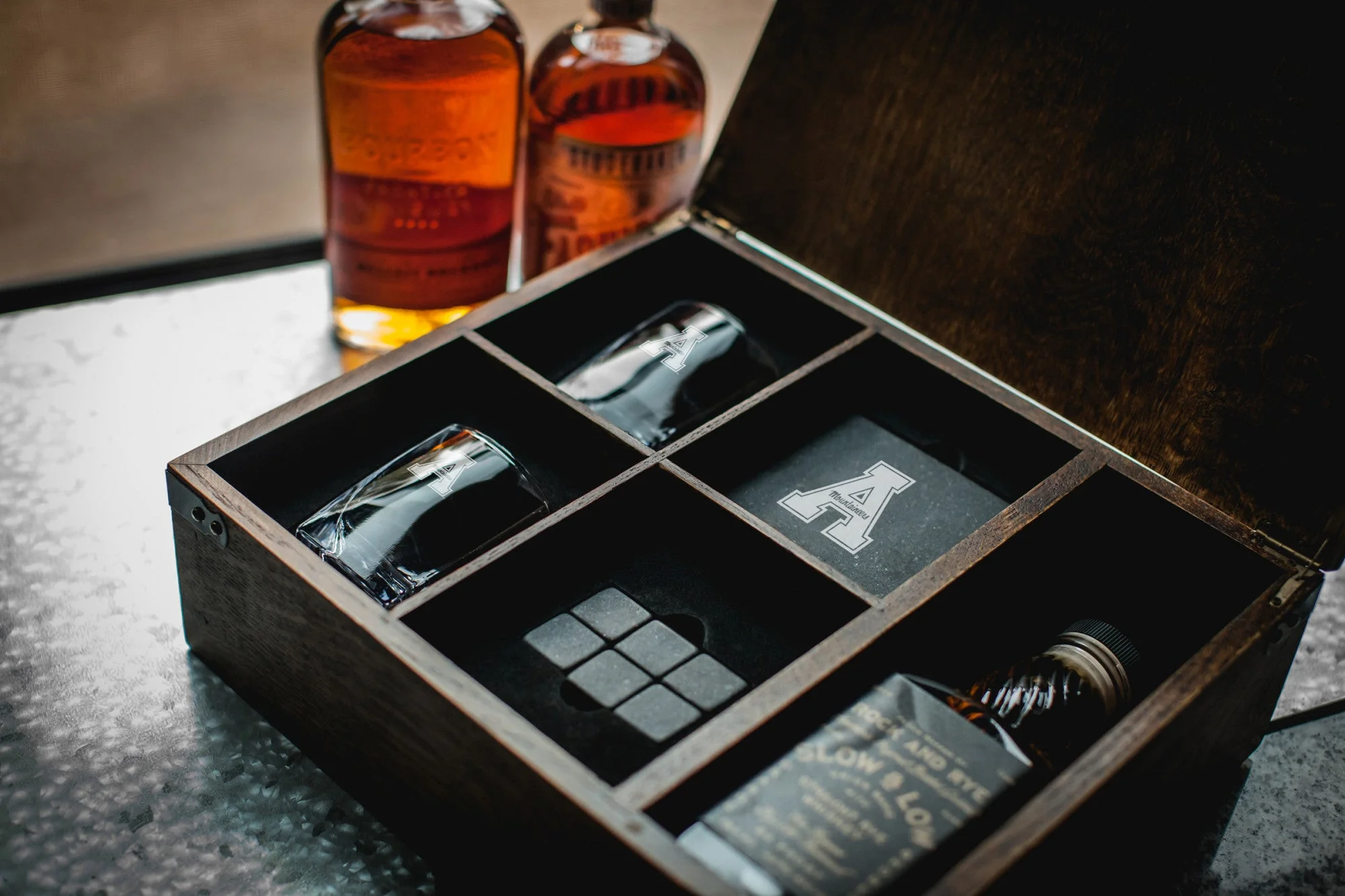 App State Mountaineers - Whiskey Box Gift Set - Image 2