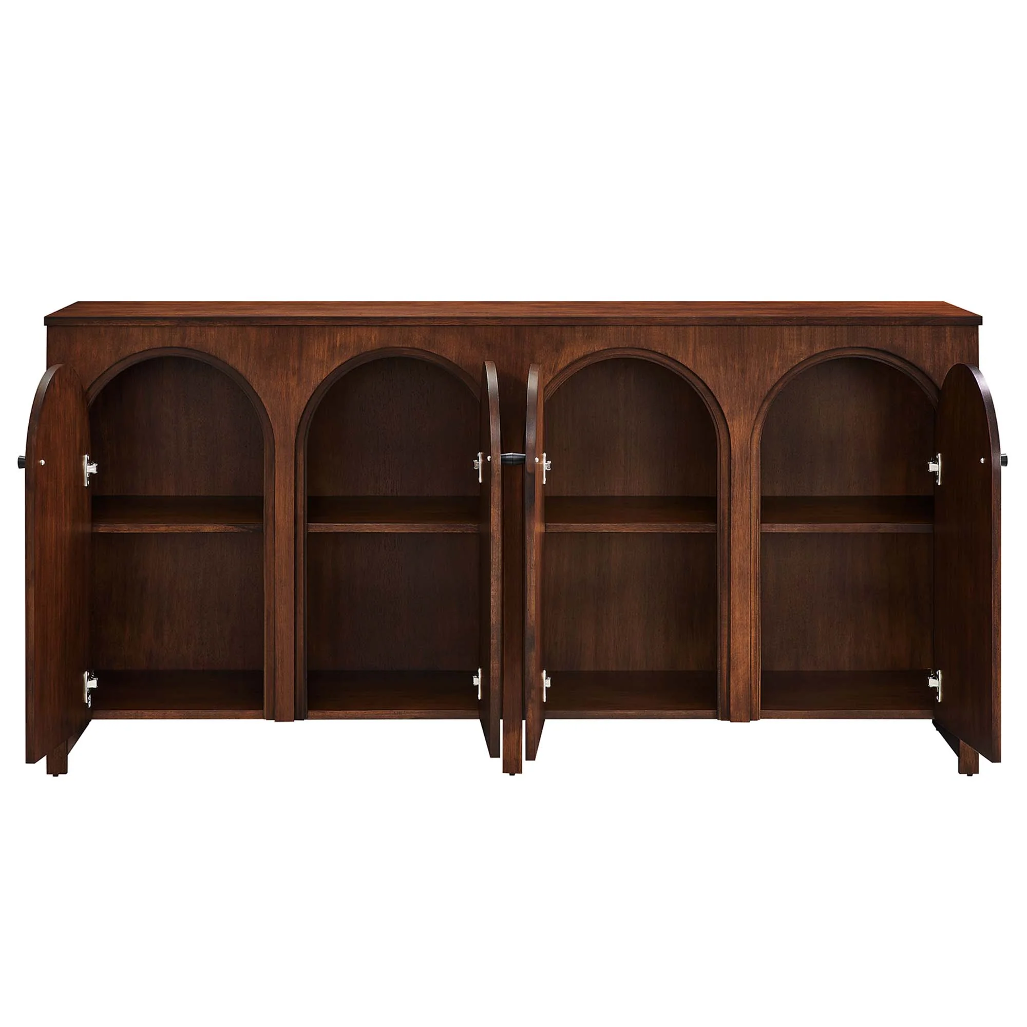Appia Wood Grain 4-Door Sideboard Storage Cabinet by Modway - Image 6