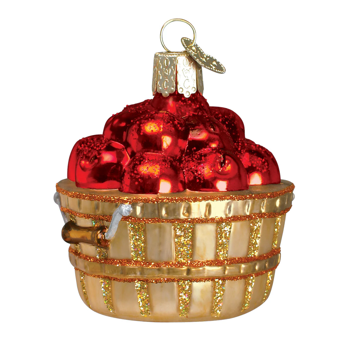 Apple Basket Ornament by Old World Christmas - Image 3