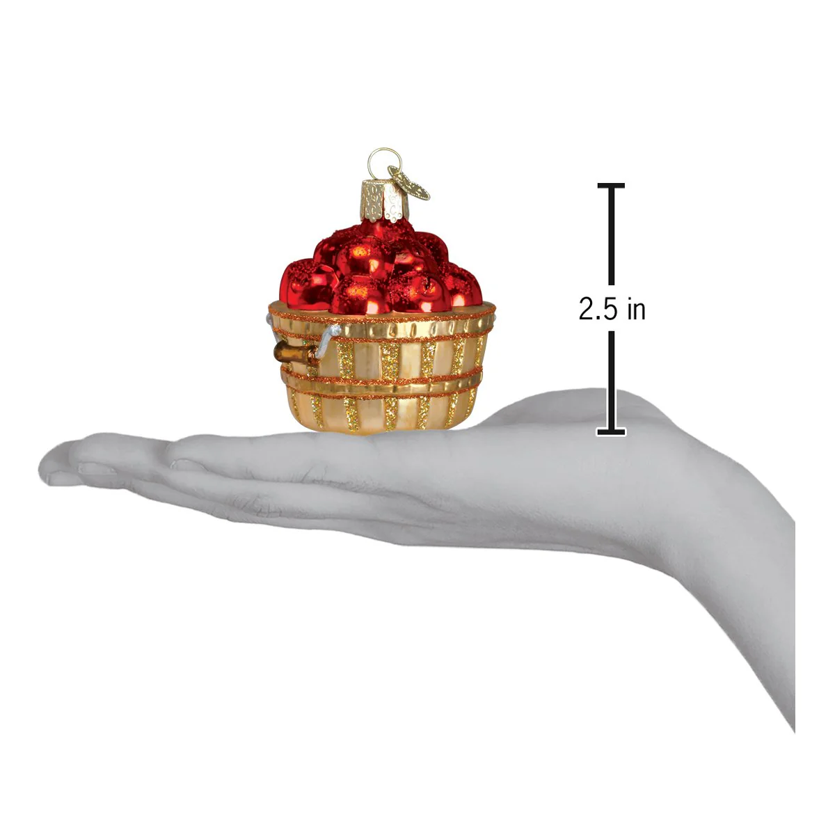 Apple Basket Ornament by Old World Christmas - Image 4