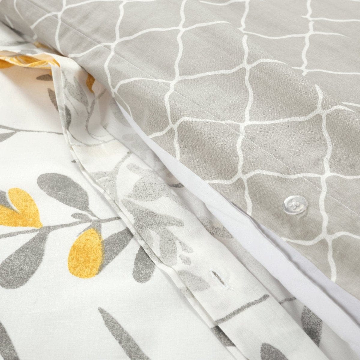 Aprile Reversible Cotton Duvet Cover 3 Piece Set - Image 6