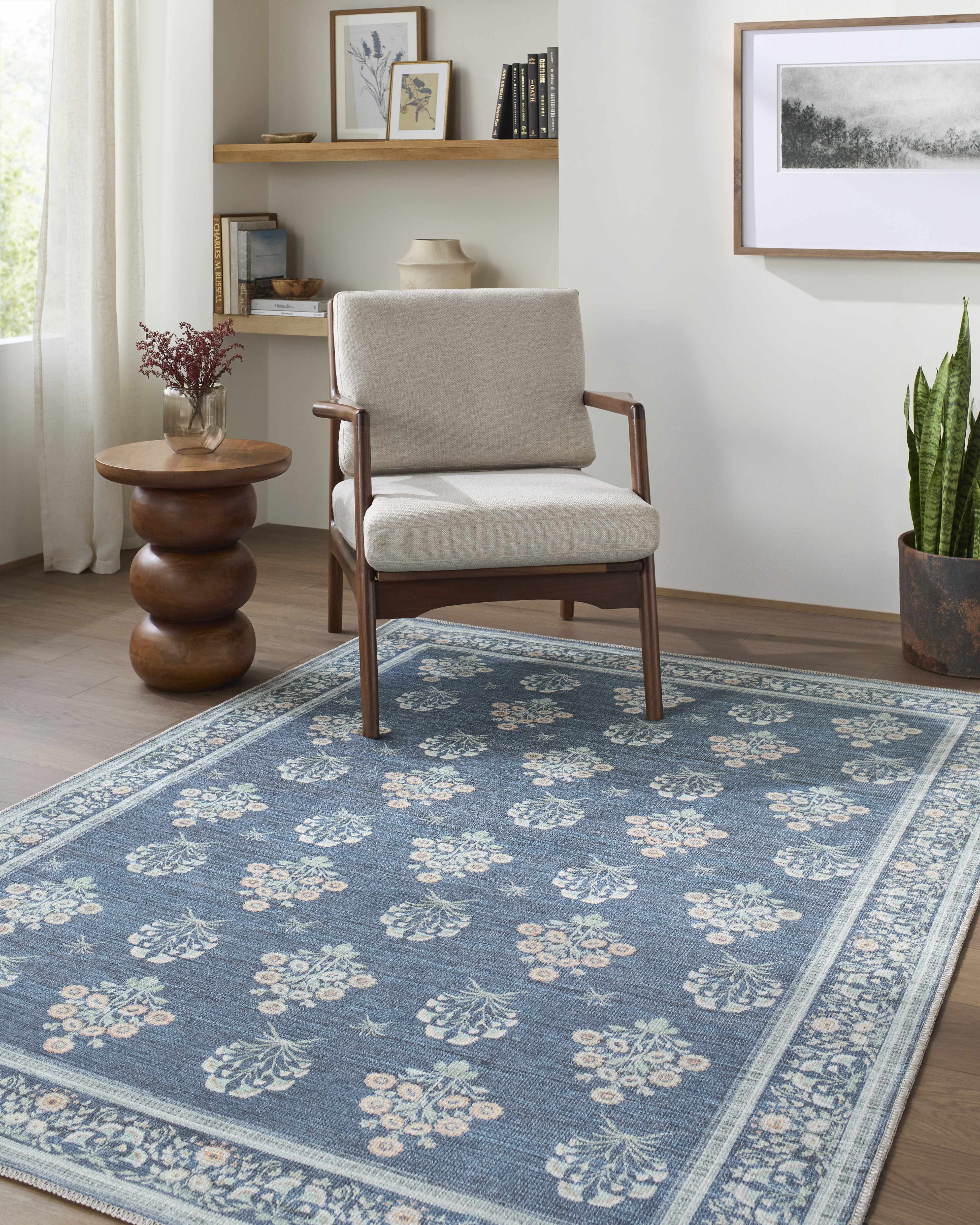 Aquene Denim Washable Area Rug - Image 12