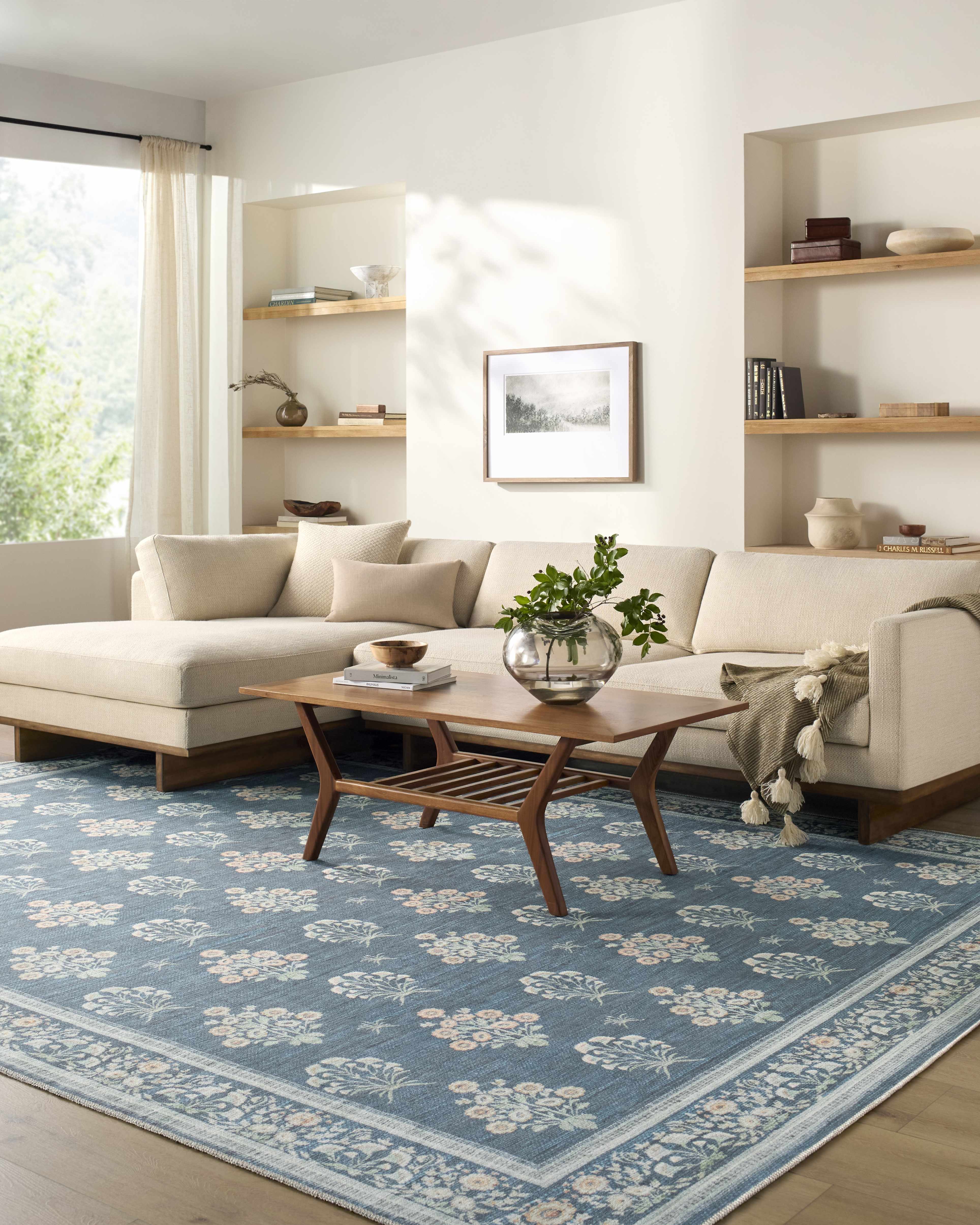 Aquene Denim Washable Area Rug - Image 13
