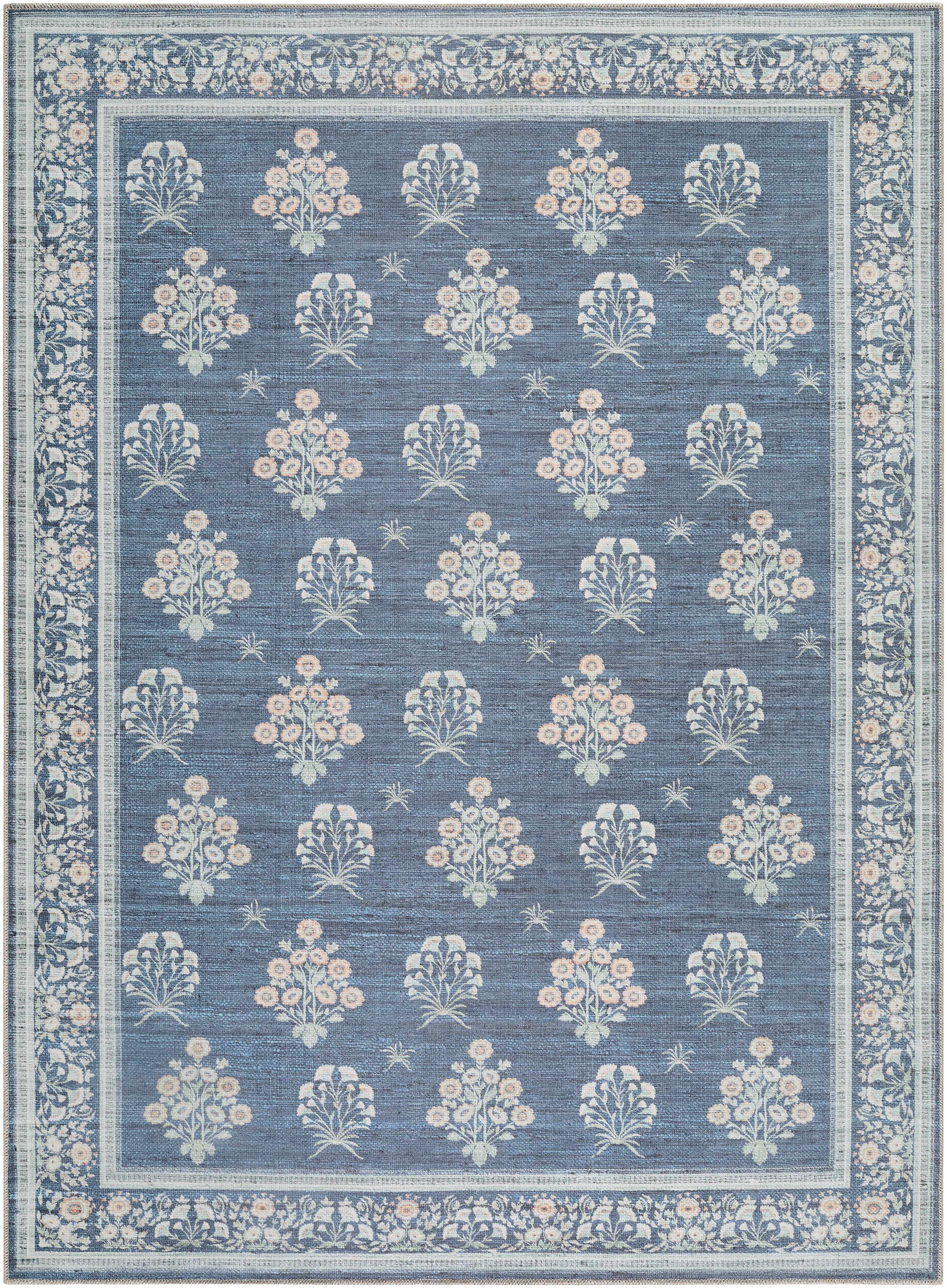 Aquene Denim Washable Area Rug - Image 17