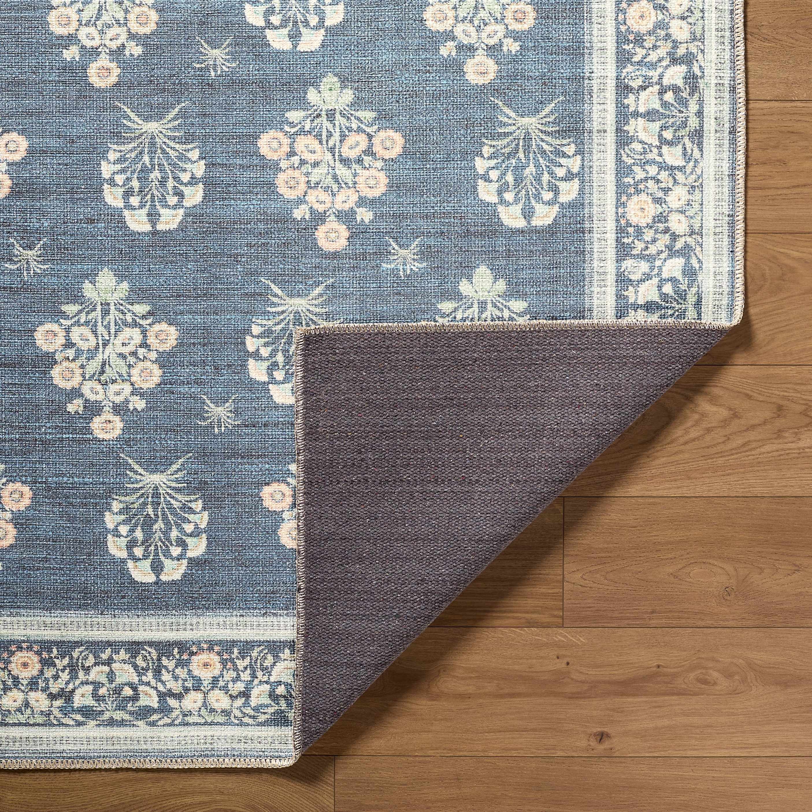 Aquene Denim Washable Area Rug - Image 4