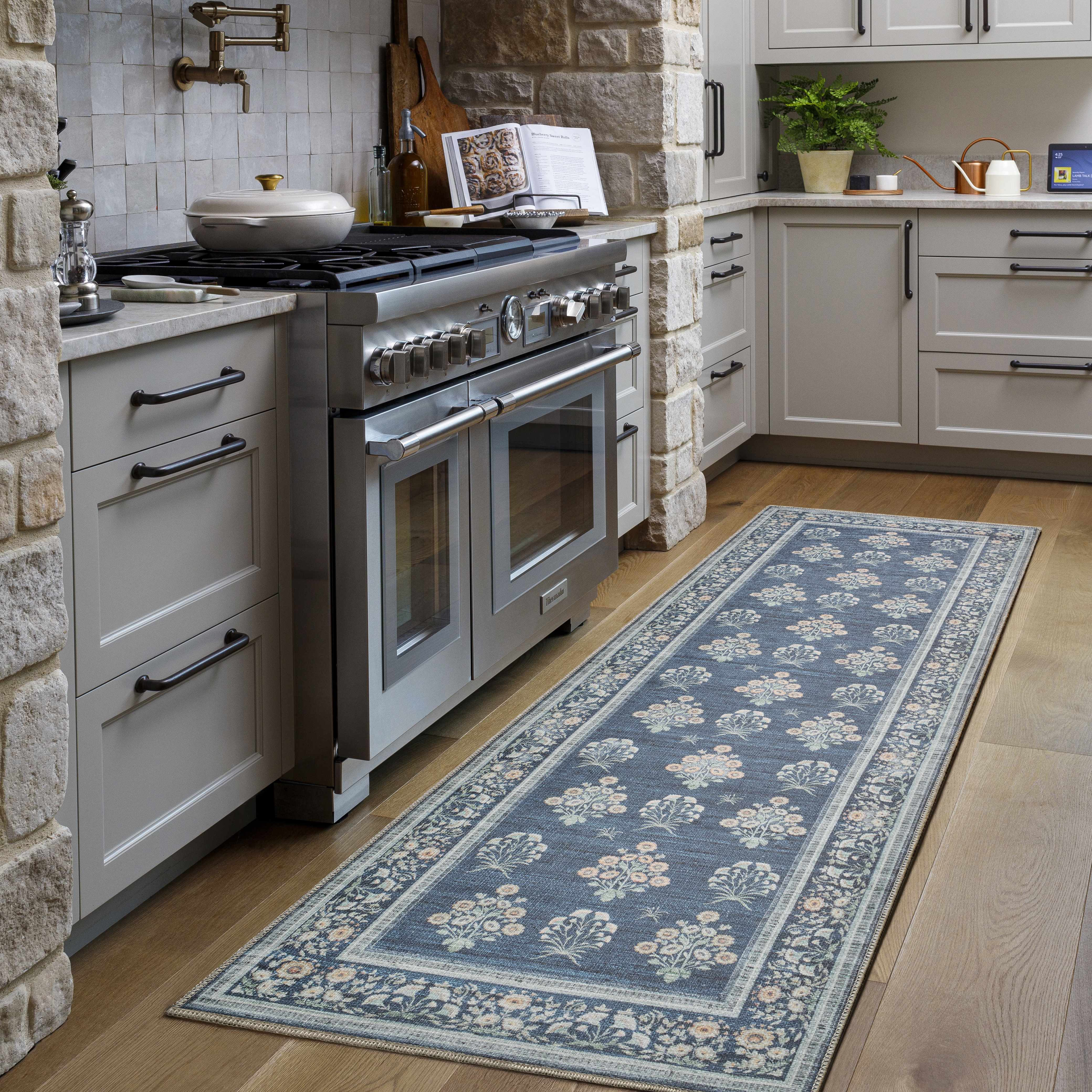 Aquene Denim Washable Area Rug - Image 5