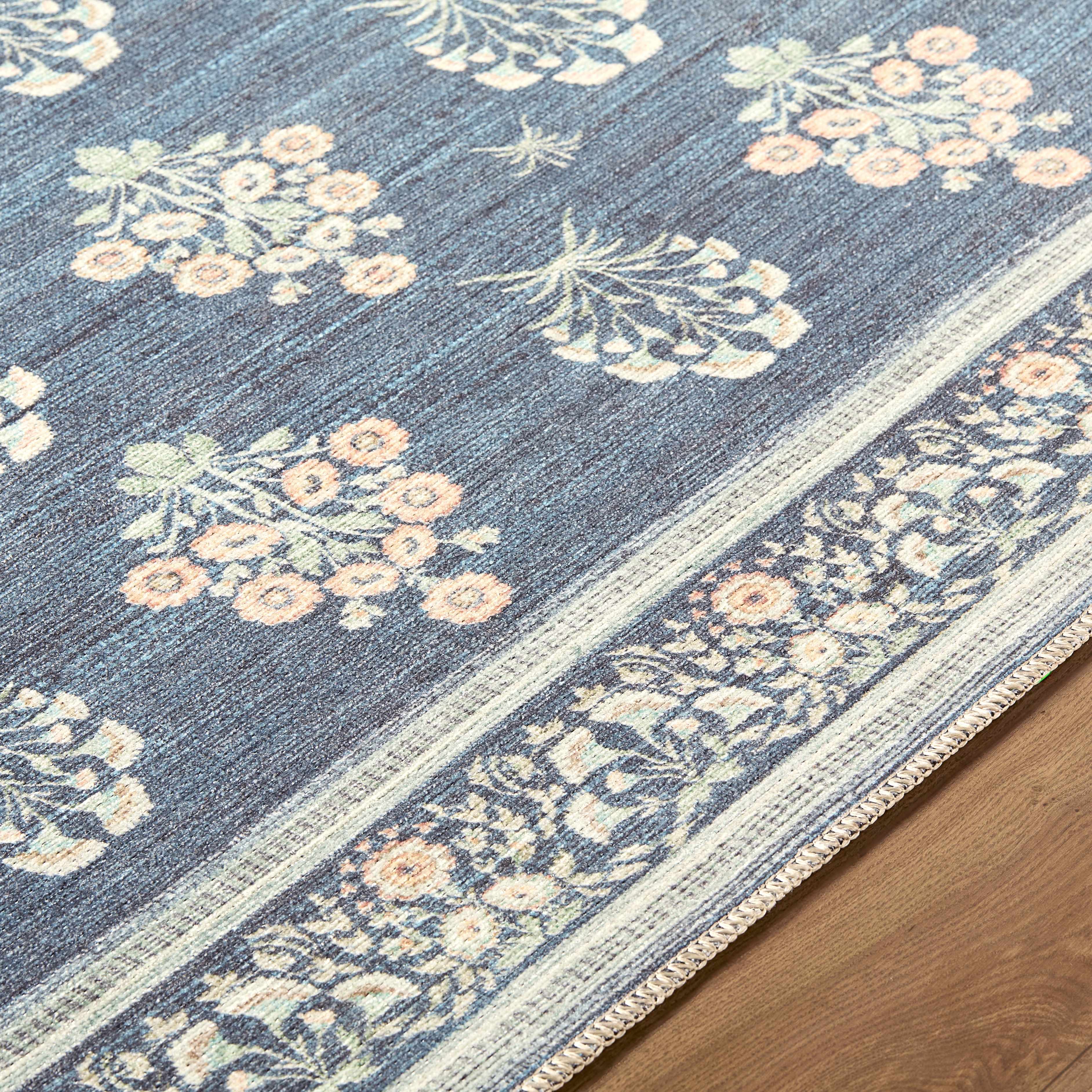 Aquene Denim Washable Area Rug - Image 6