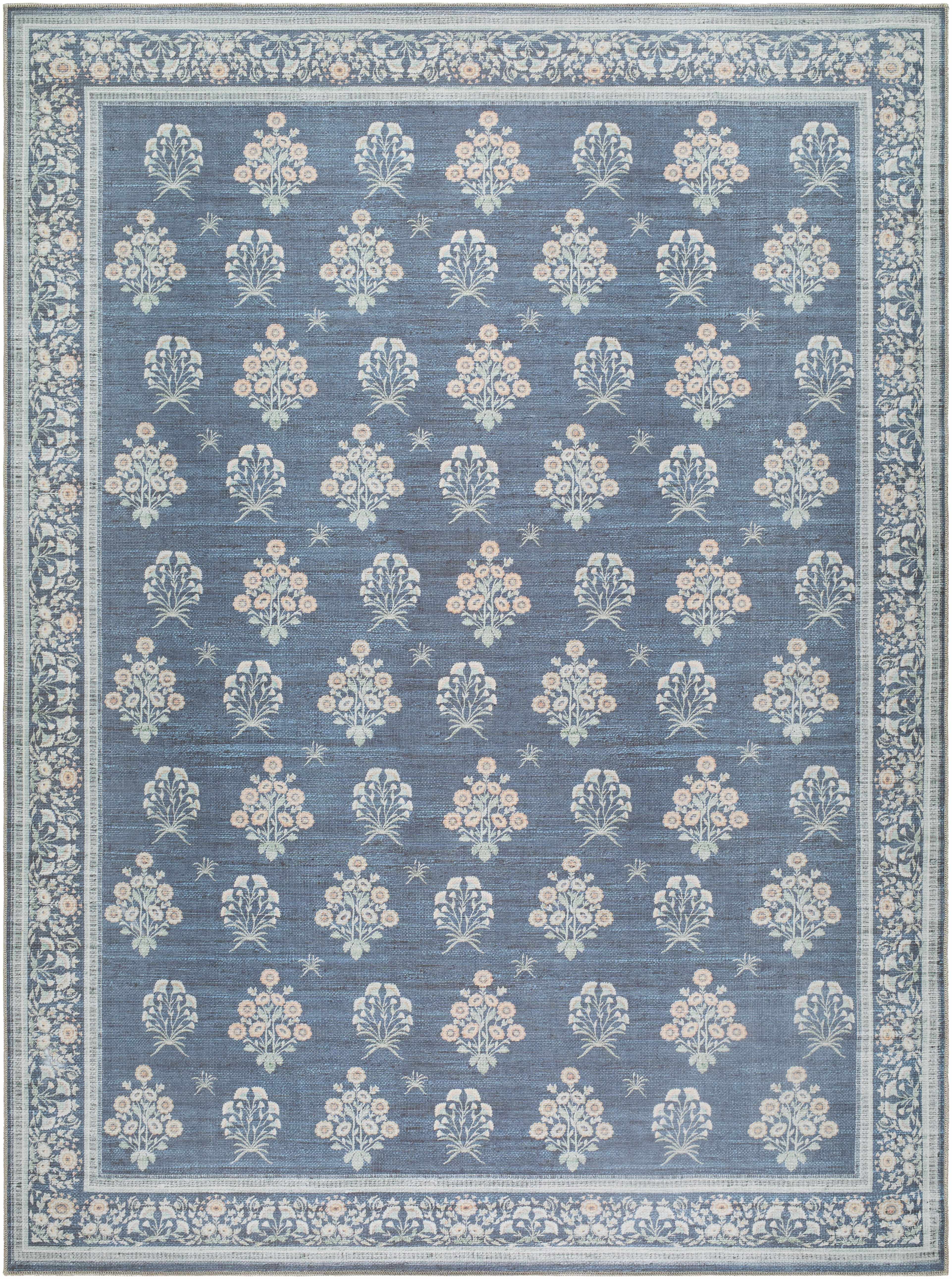 Aquene Denim Washable Area Rug - Image 7