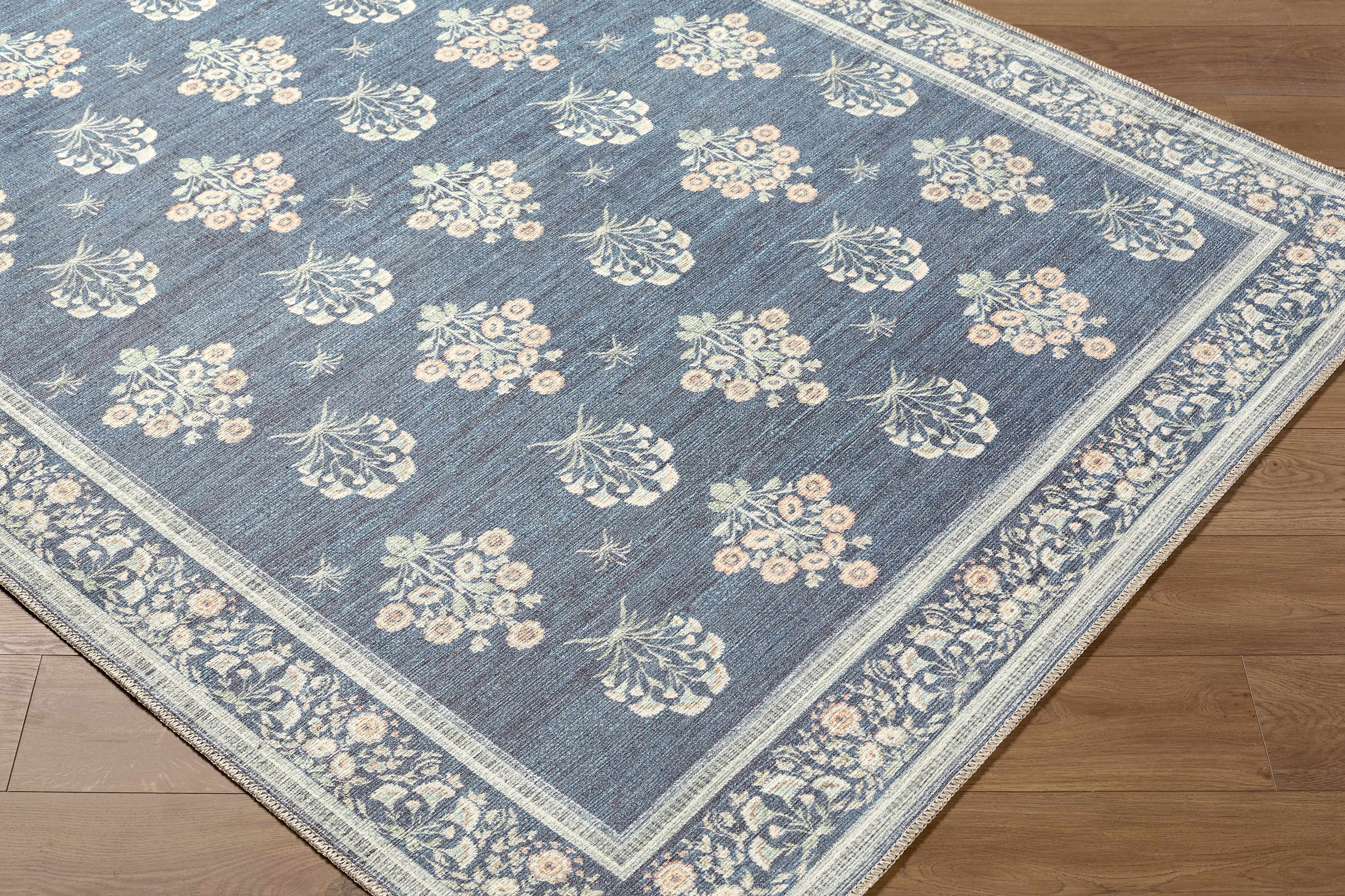Aquene Denim Washable Area Rug - Image 9