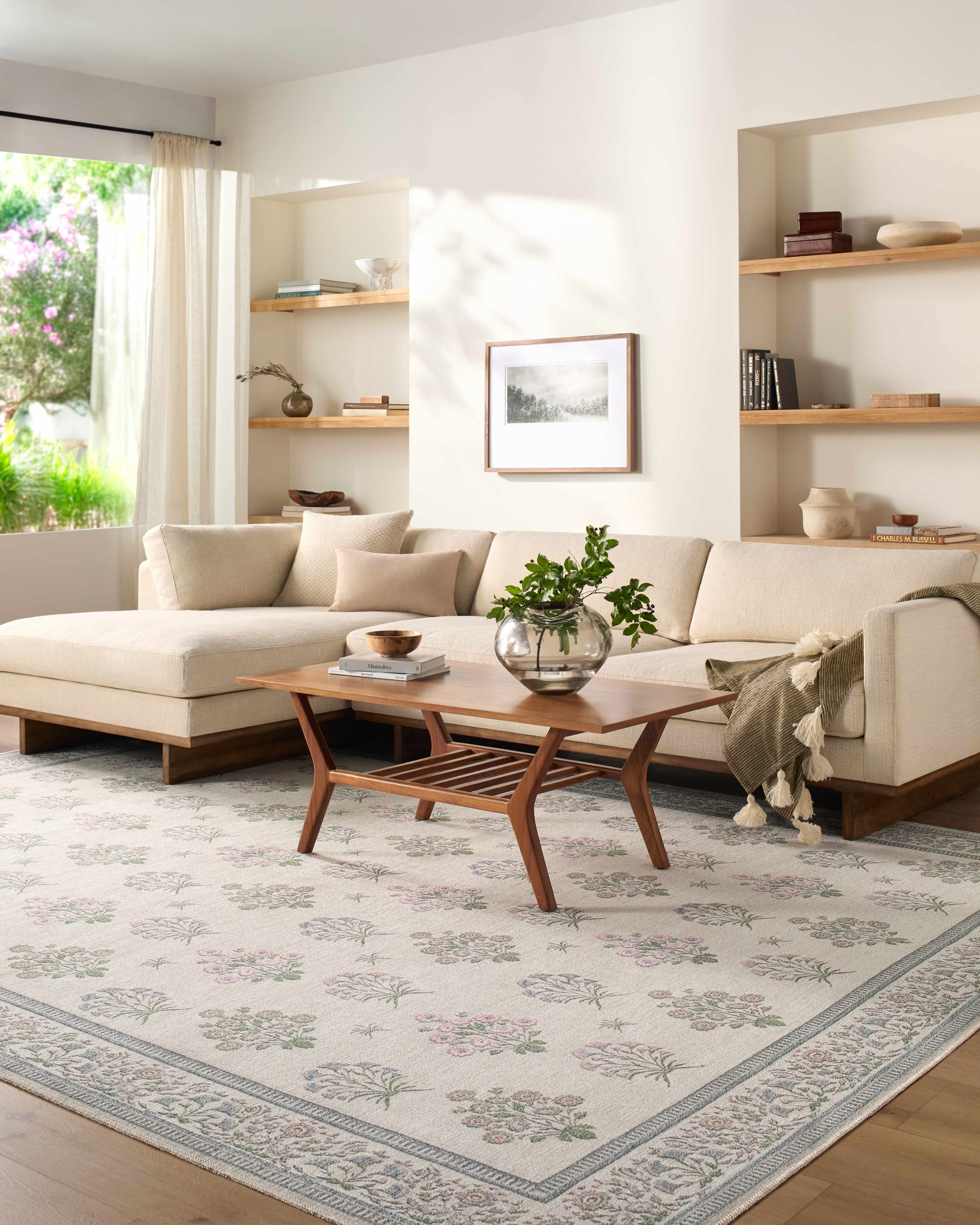Aquene Ivory Washable Area Rug - Image 2