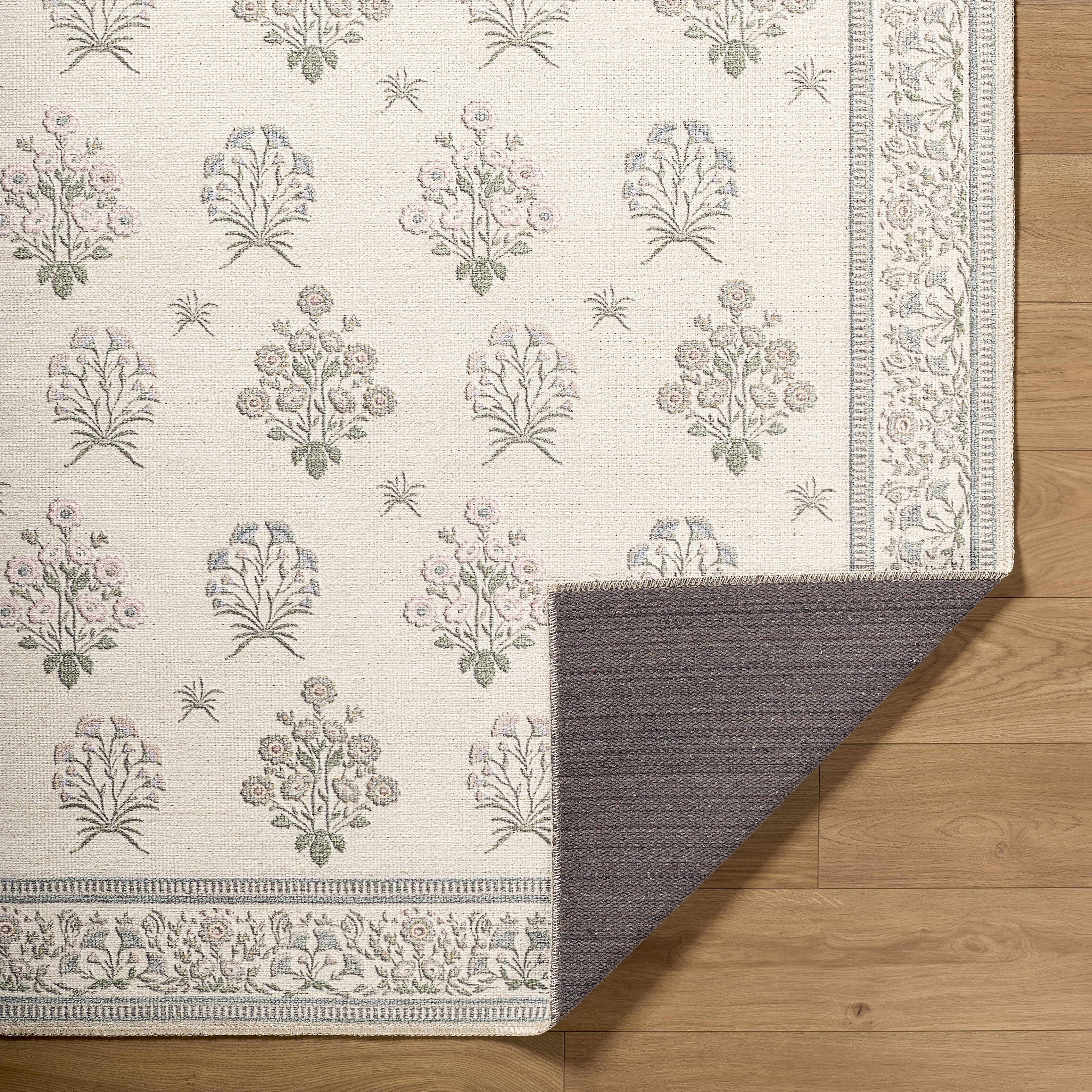 Aquene Ivory Washable Area Rug - Image 3