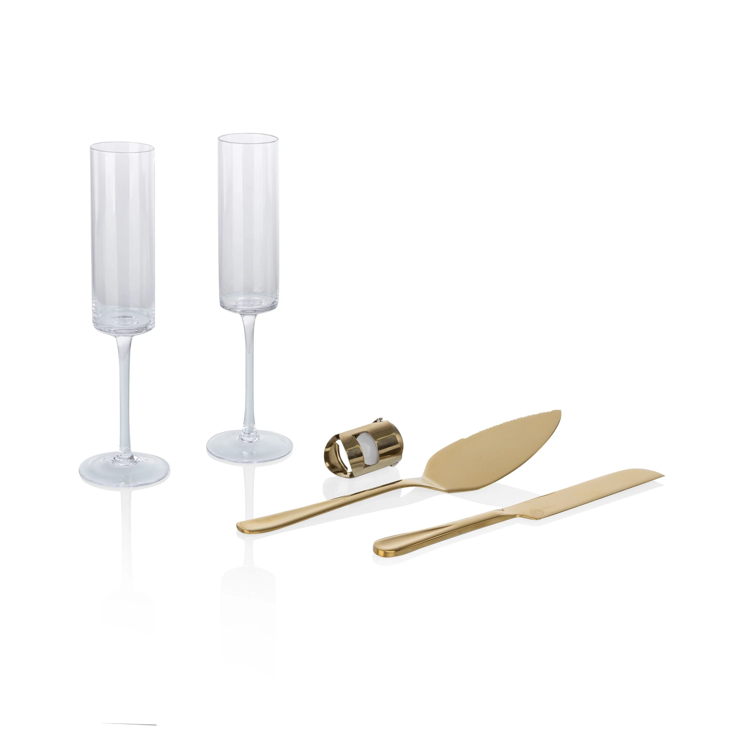 Arbane Champagne Glass Set with Cake Knife - Image 10