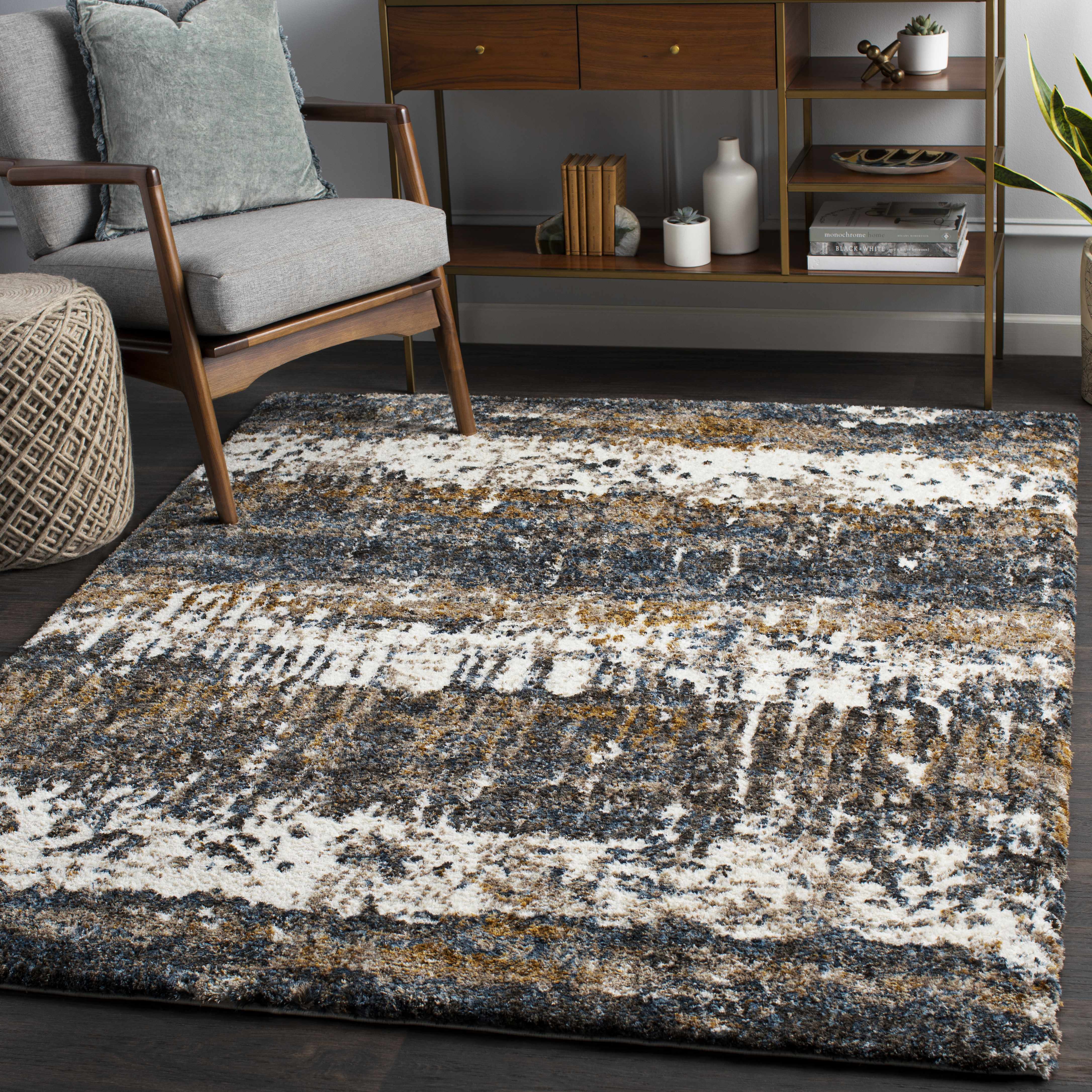 Arboles Abstract Lined Plush Area Rug - Image 2