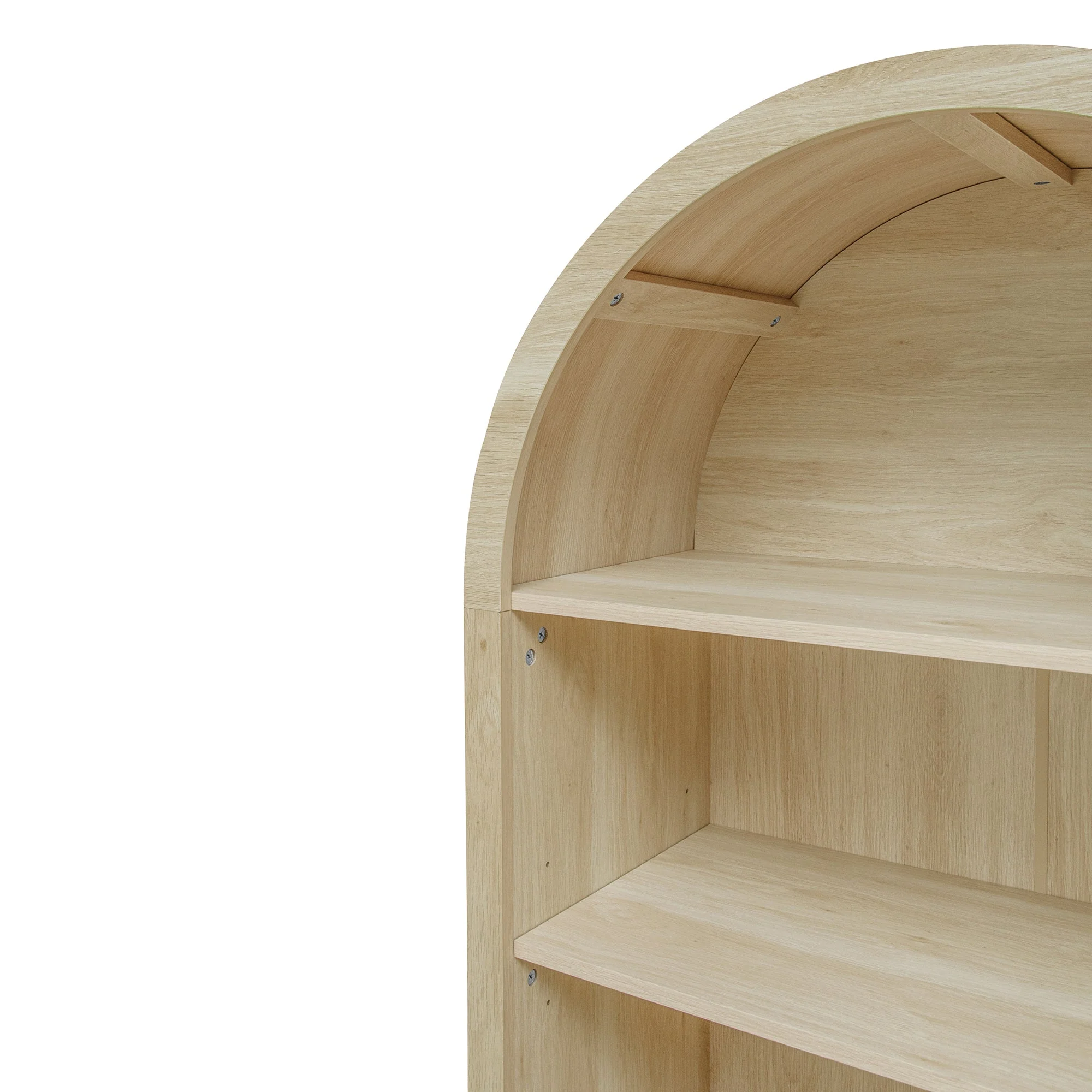 Arched Kitchen Pantry Modern Farmhouse Wood Kitchen Storage Cabinet - Image 16