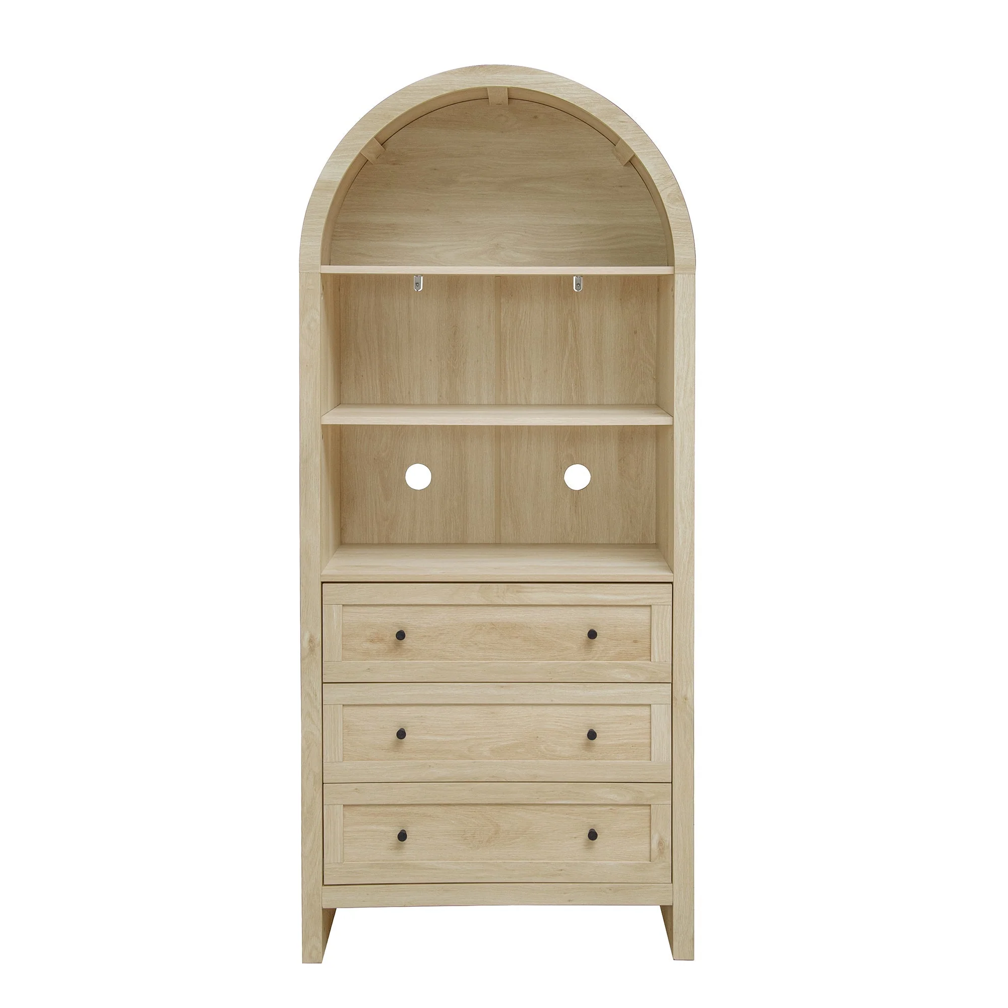 Arched Kitchen Pantry Modern Farmhouse Wood Kitchen Storage Cabinet - Image 2