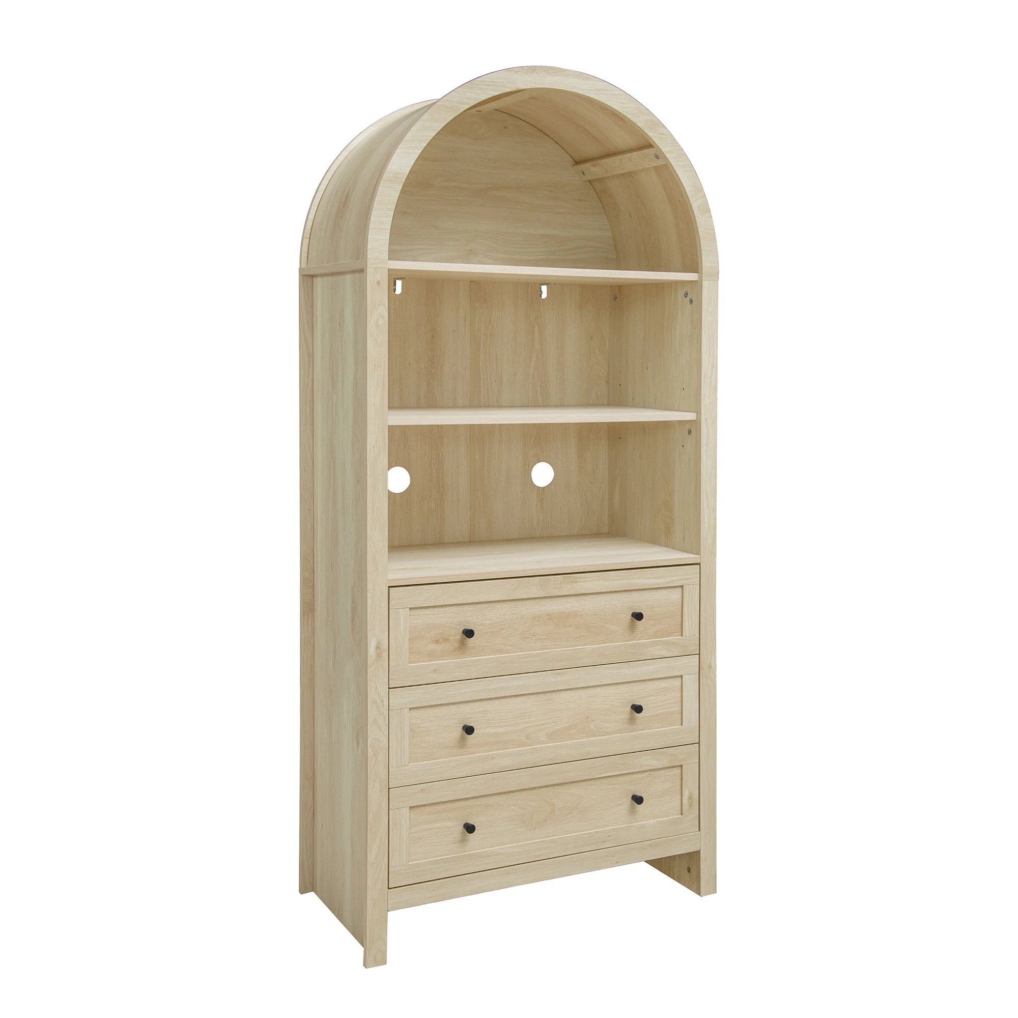 Arched Kitchen Pantry Modern Farmhouse Wood Kitchen Storage Cabinet - Image 8