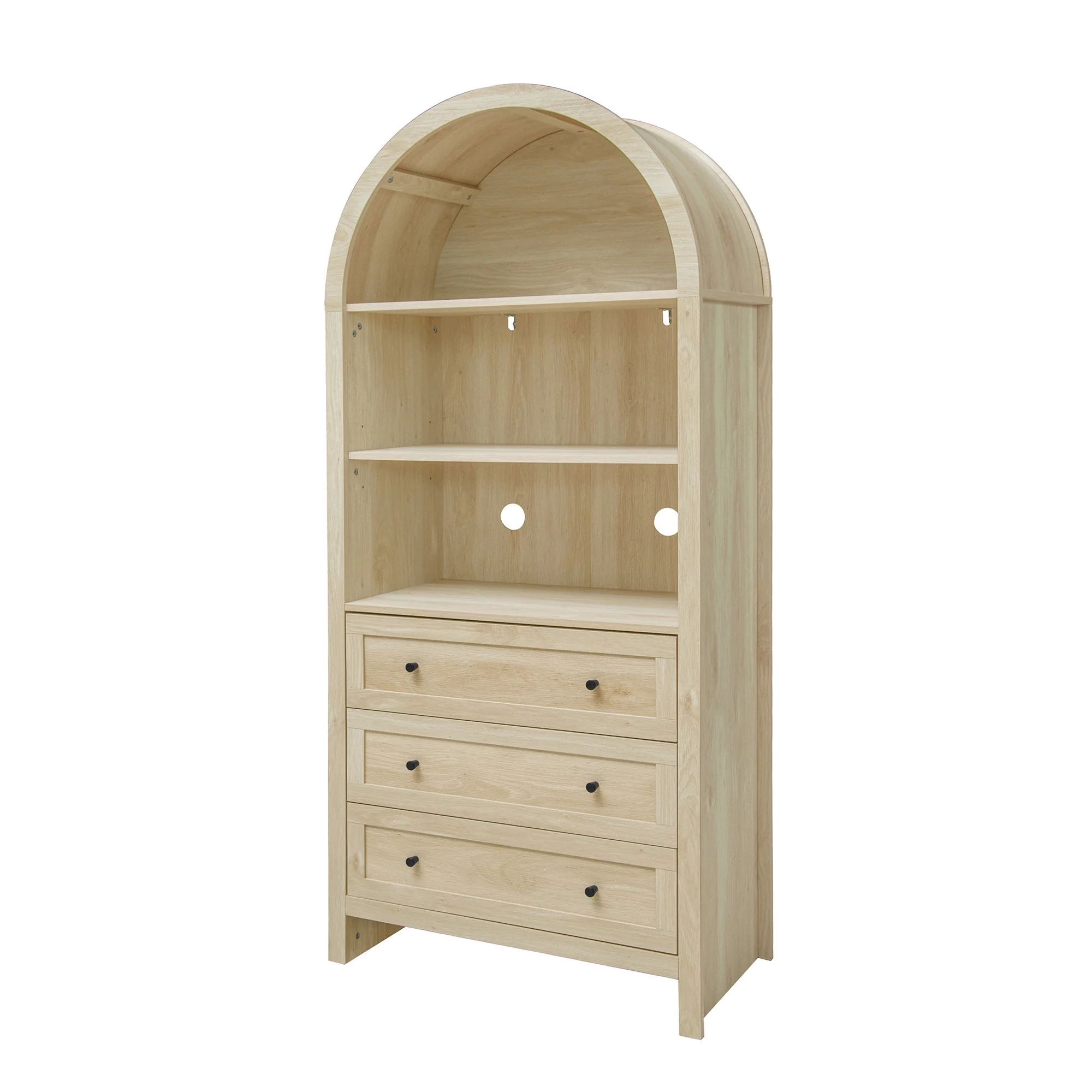 Arched Kitchen Pantry Modern Farmhouse Wood Kitchen Storage Cabinet - Image 9
