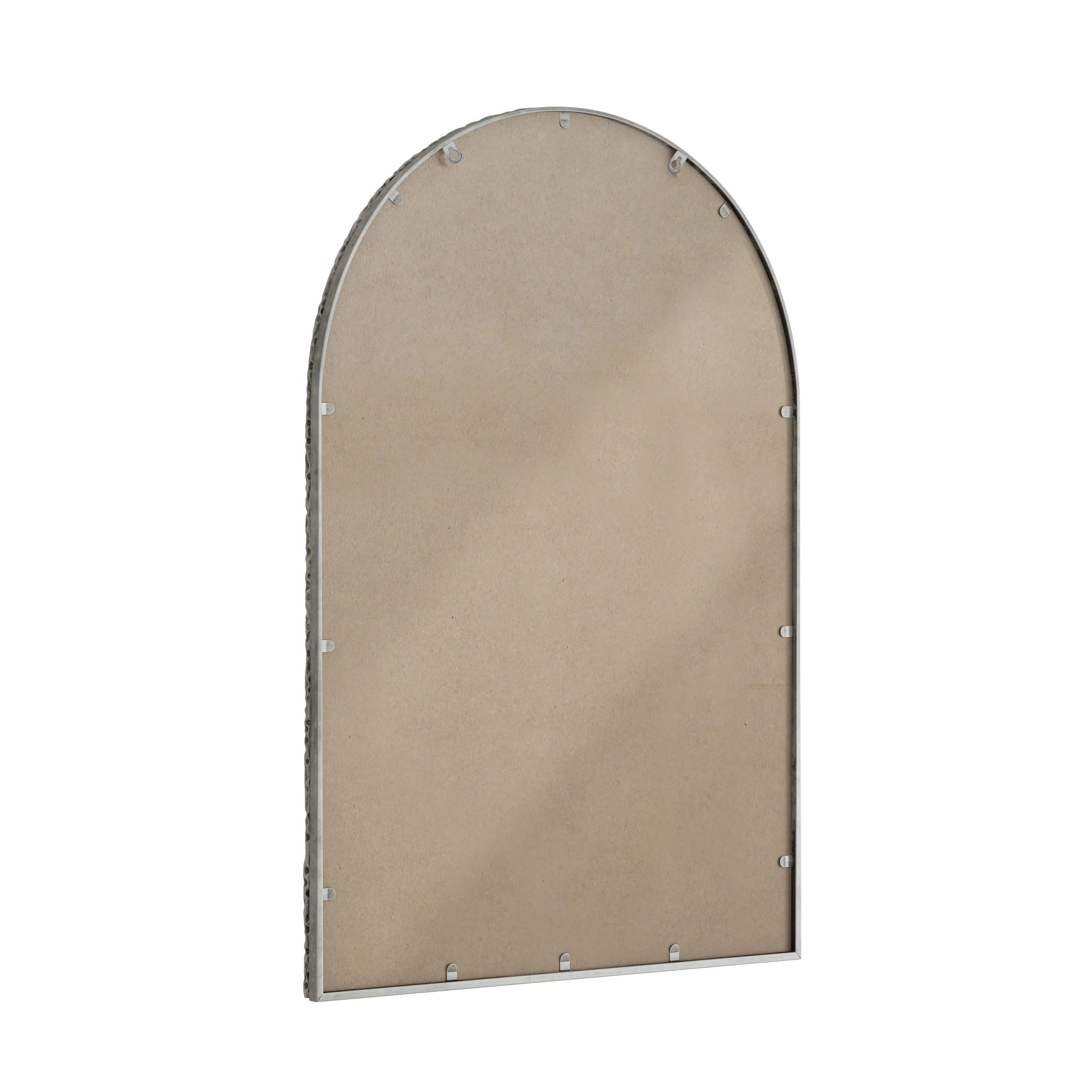 Arched Silver Wall Mirror with Tempered Glass Metal Frame - Image 10