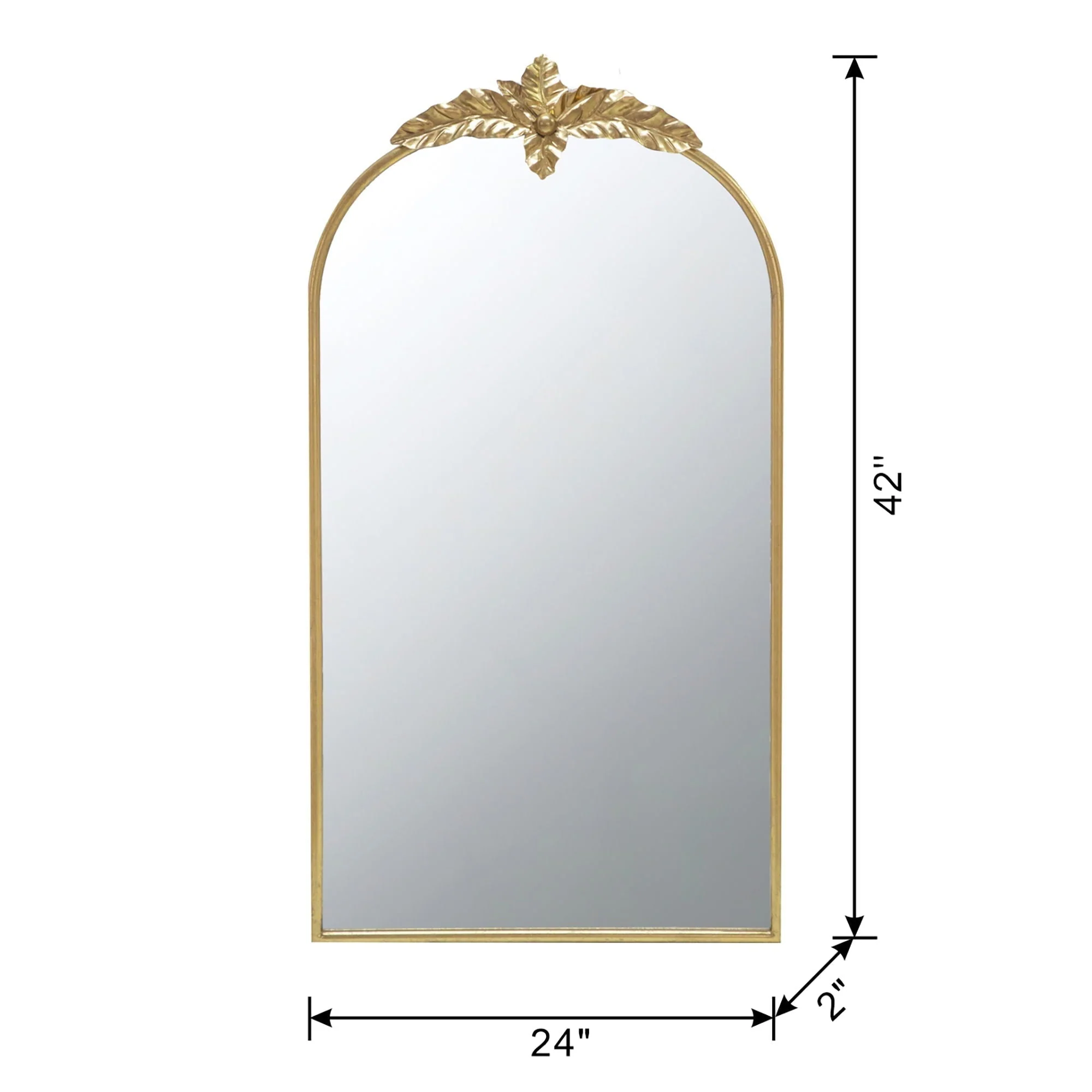 Arched Wall Mirror with Metal Frame - Image 10