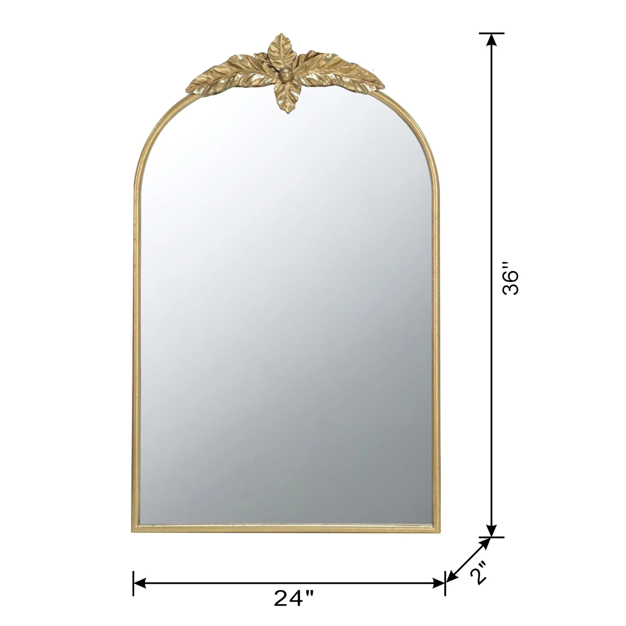 Arched Wall Mirror with Metal Frame - Image 11