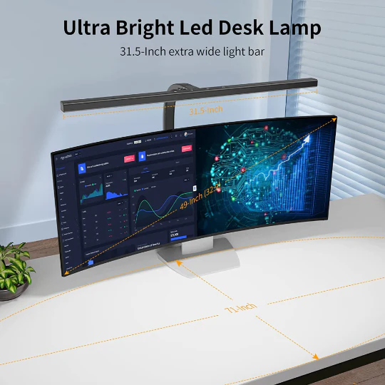 Architect Desk Lamp with Adjustable Arm and 31.5-Inch LED Light Bar – Glare-Reducing Modern Clamp Design for Optimal Workspace Lighting - Image 3