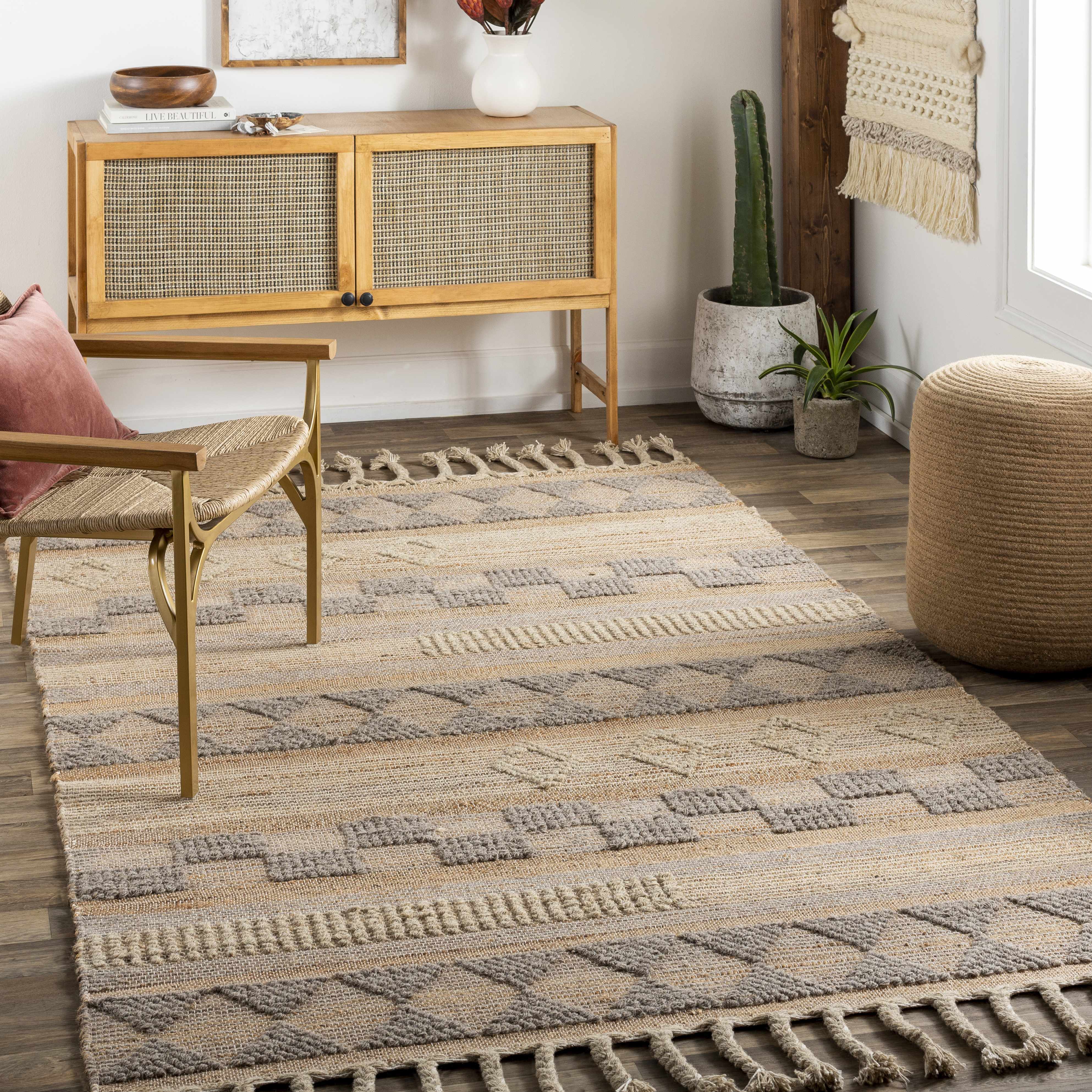 Ardee Totem Jute&Wool Blend Rug - Clearance - Image 2