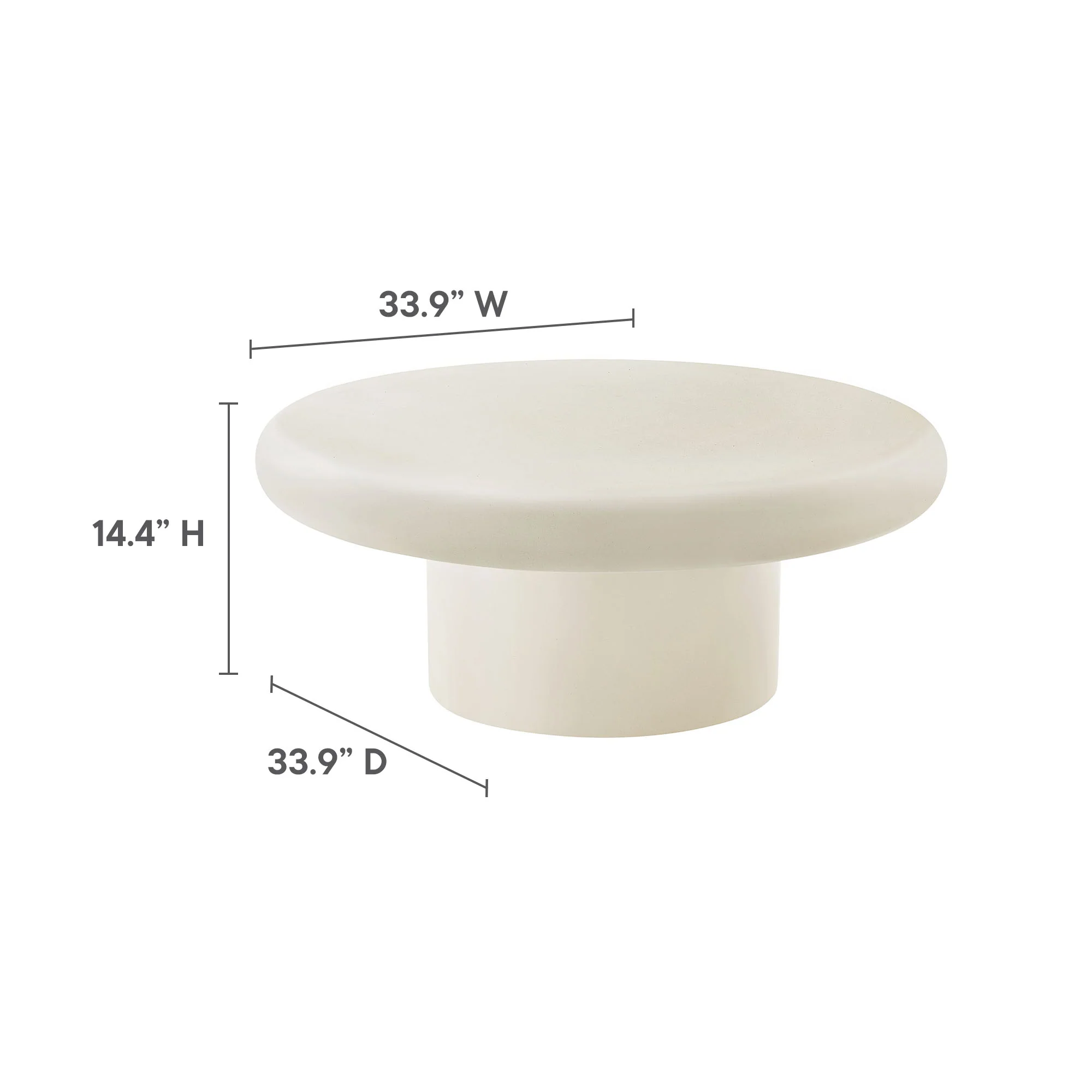 Argos Indoor - Outdoor Patio Concrete Round Coffee Table by Modway - Image 13