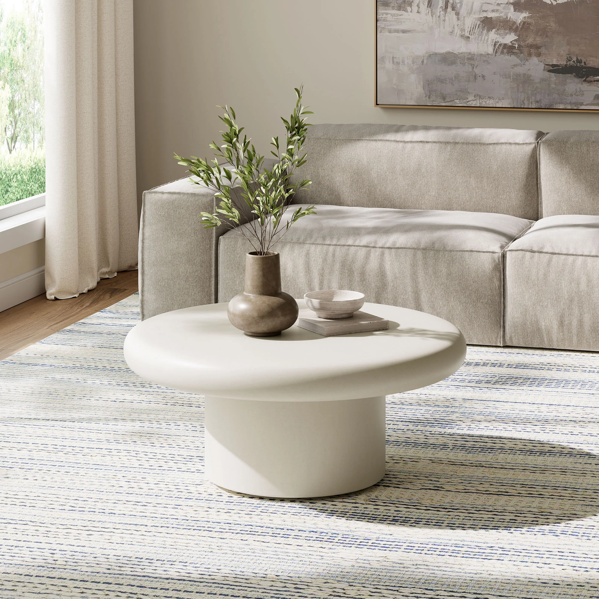 Argos Indoor - Outdoor Patio Concrete Round Coffee Table by Modway - Image 9
