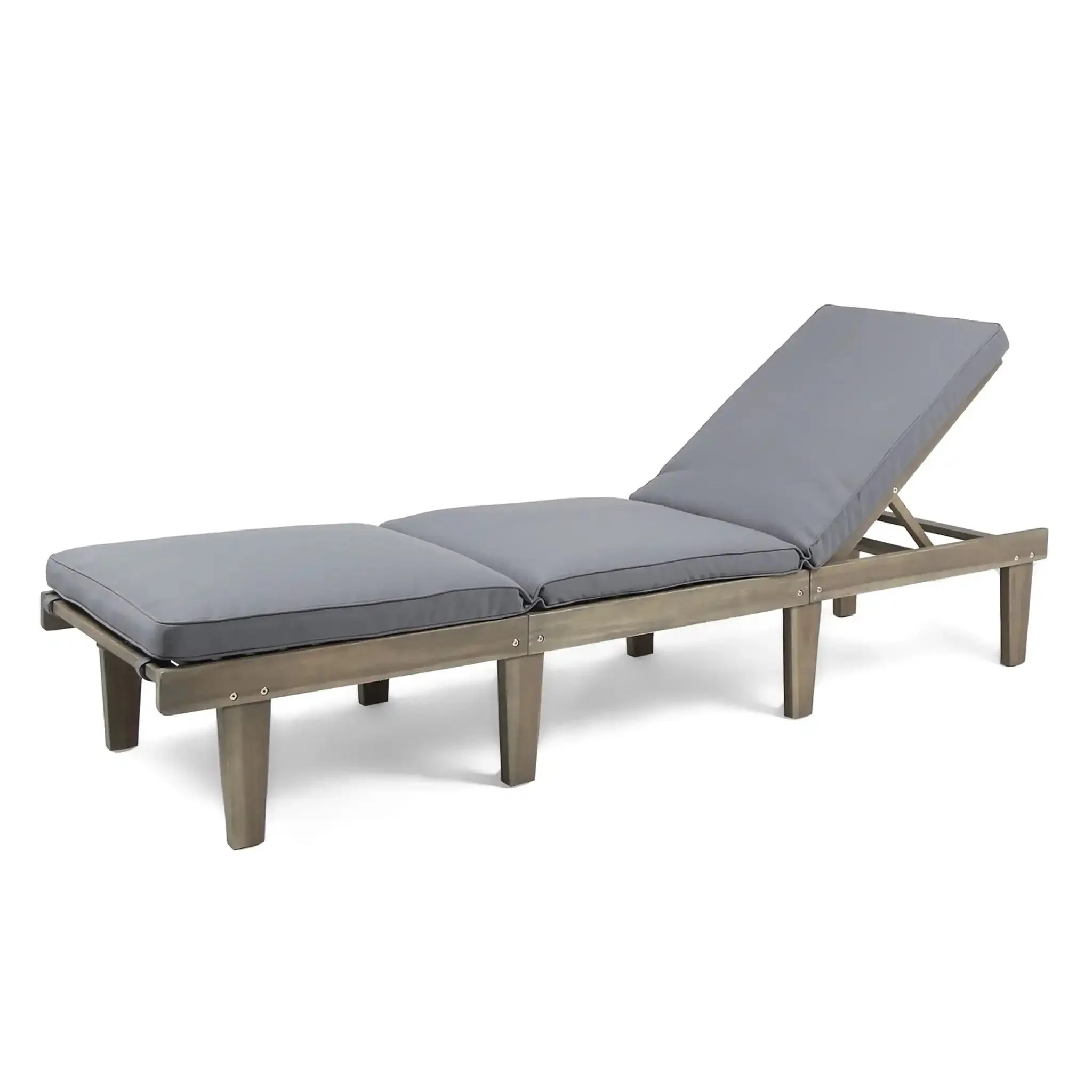 Ariana - Wood Chaise Lounge With Cushion - Image 2