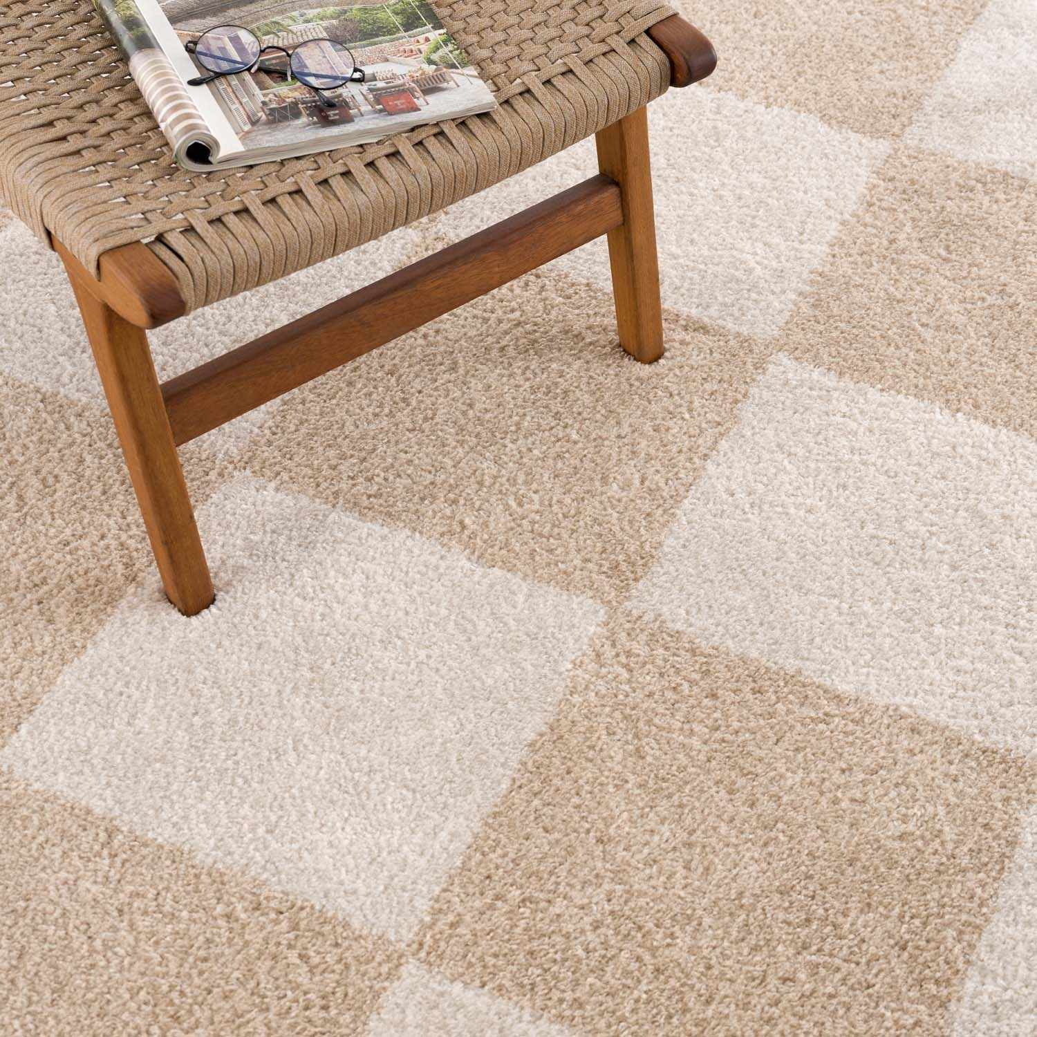 Arilla Beige Washable Diamond Area Rug - Image 10