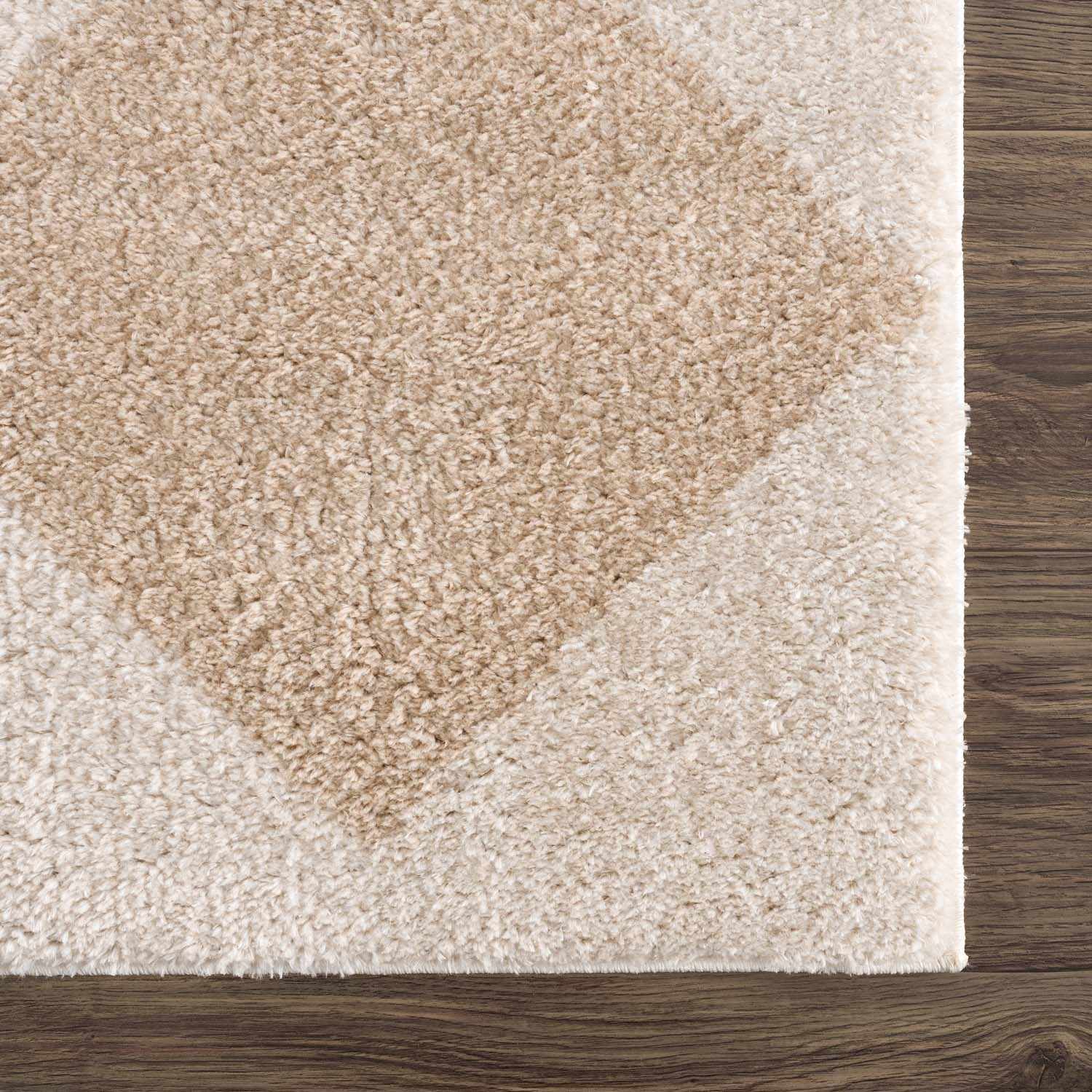 Arilla Beige Washable Diamond Area Rug - Image 4
