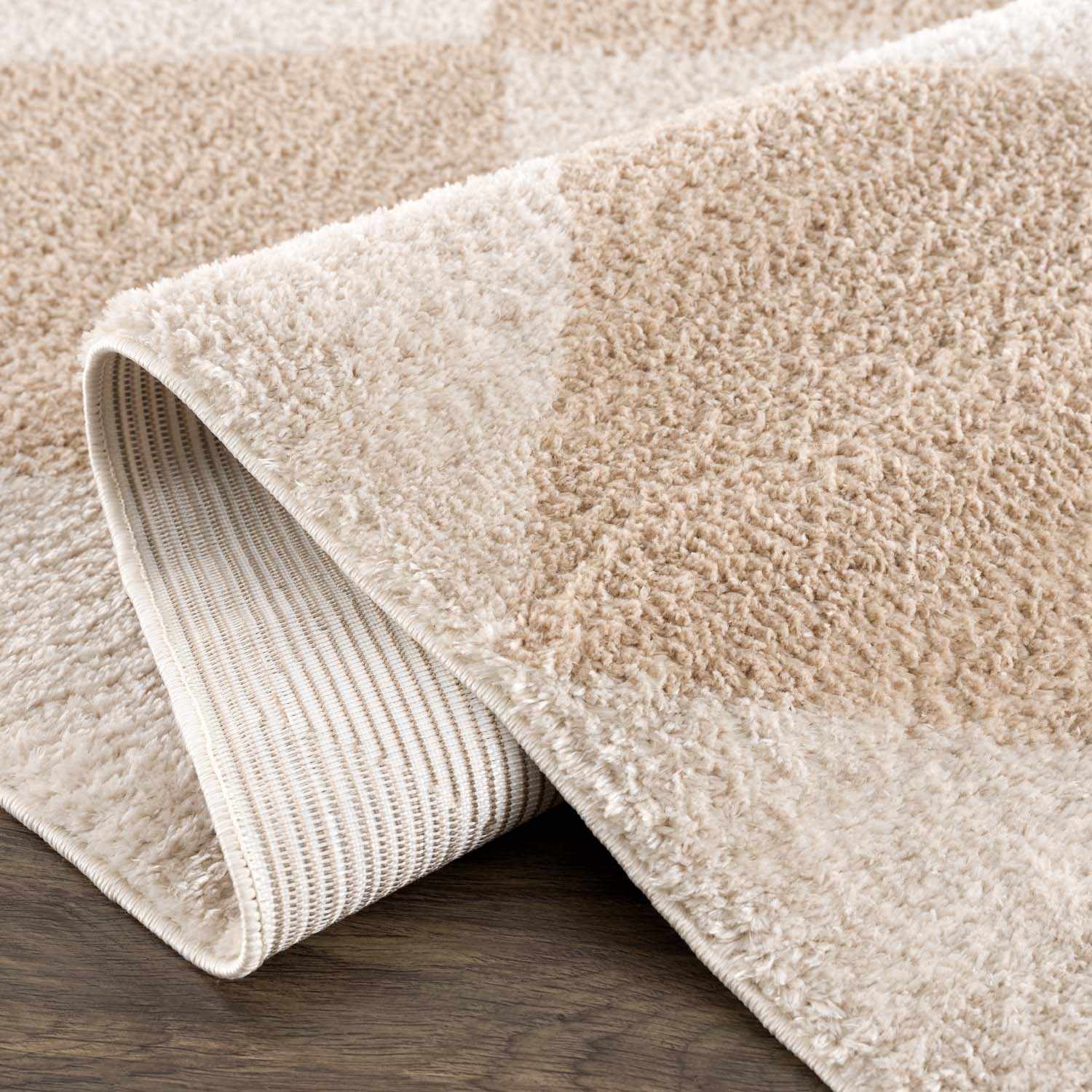 Arilla Beige Washable Diamond Area Rug - Image 6
