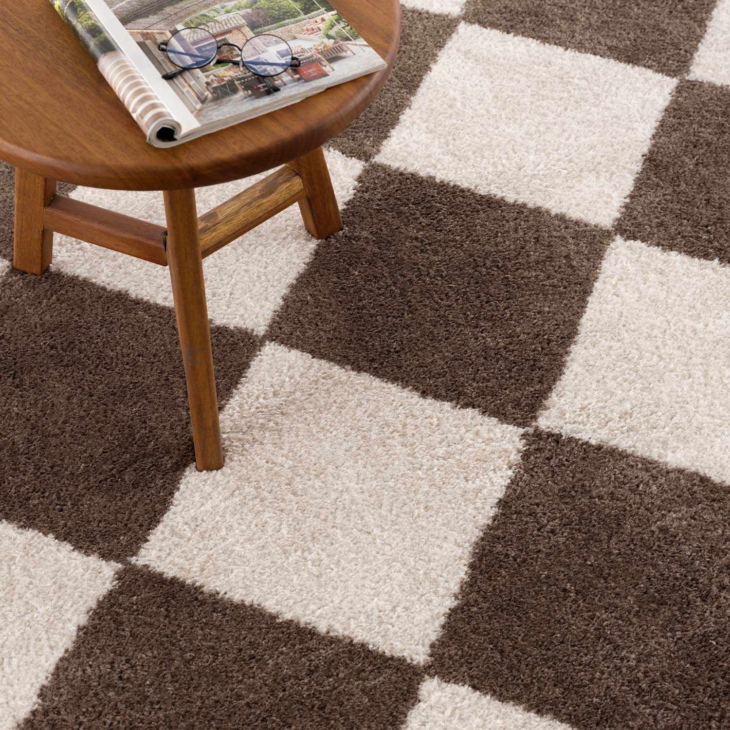 Arilla Brown Washable Diamond Area Rug - Image 10