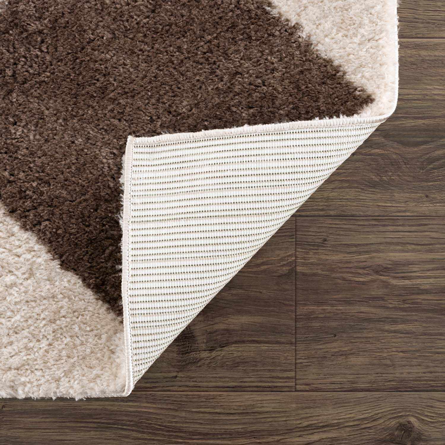 Arilla Brown Washable Diamond Area Rug - Image 5