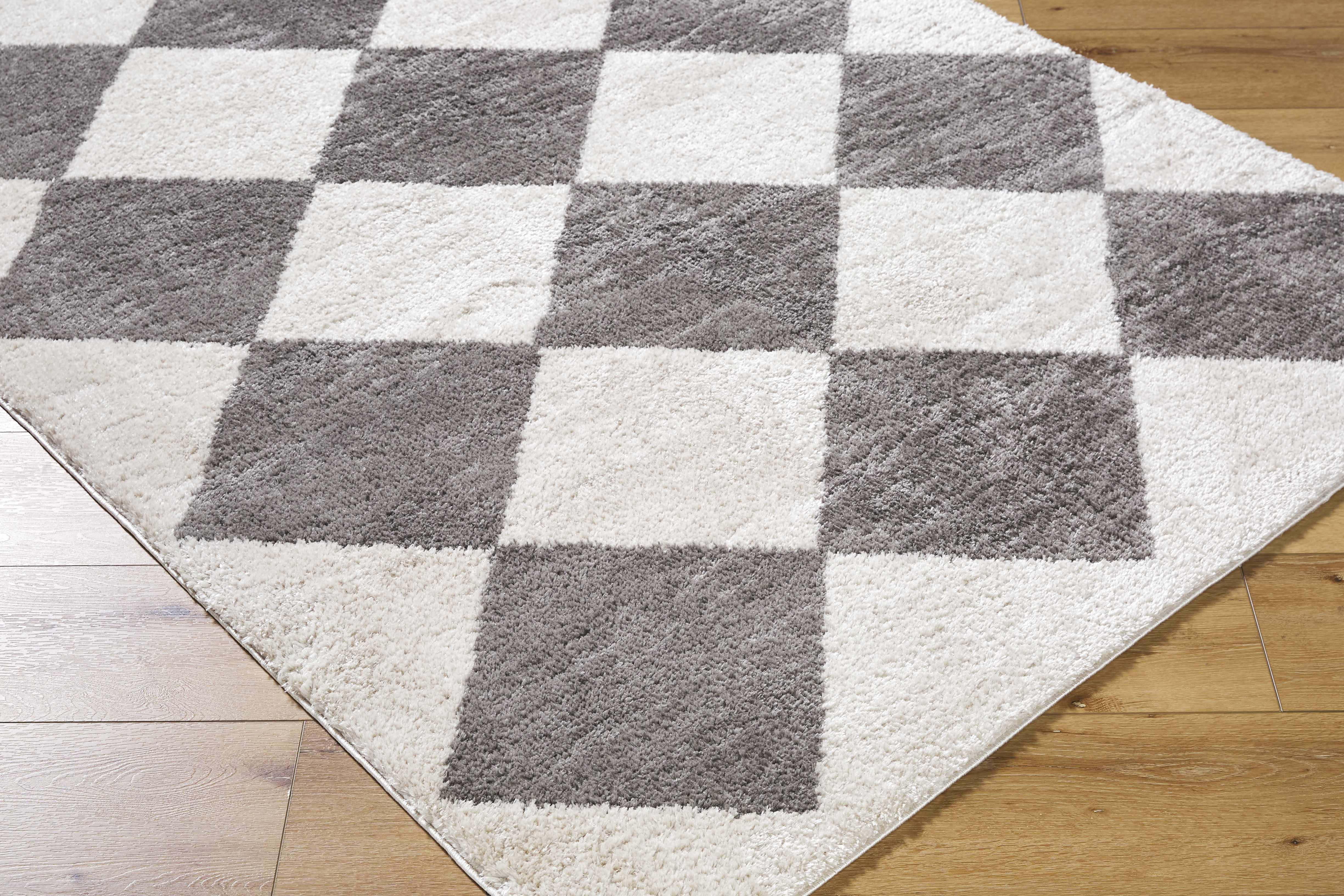 Arilla Diamond Checkered Washable Area Rug - Image 5